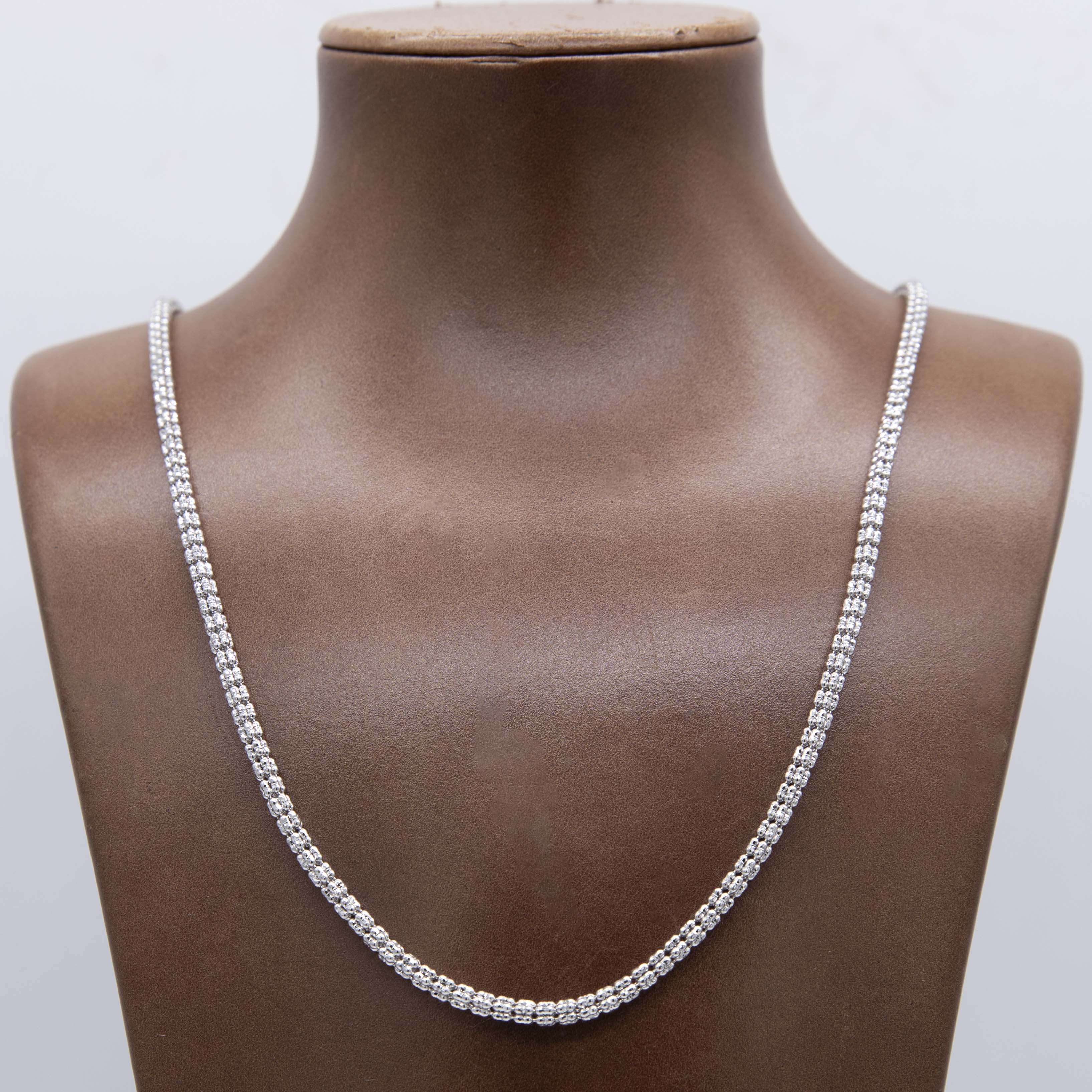 3.3mm Diamond Cut Ice Chain Link Chain Necklace Real 10K White Gold All  Sizes | eBay