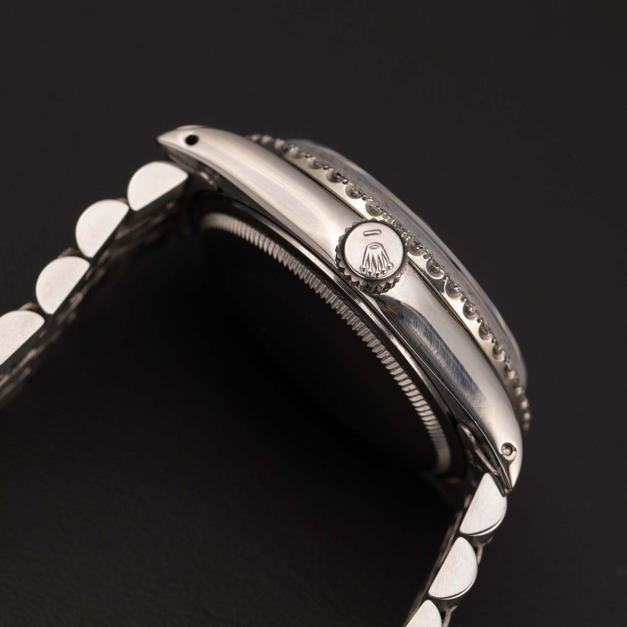 Rolex Datejust 1501 Diamond Bezel Watch 34mm Mother of Pearl Dial