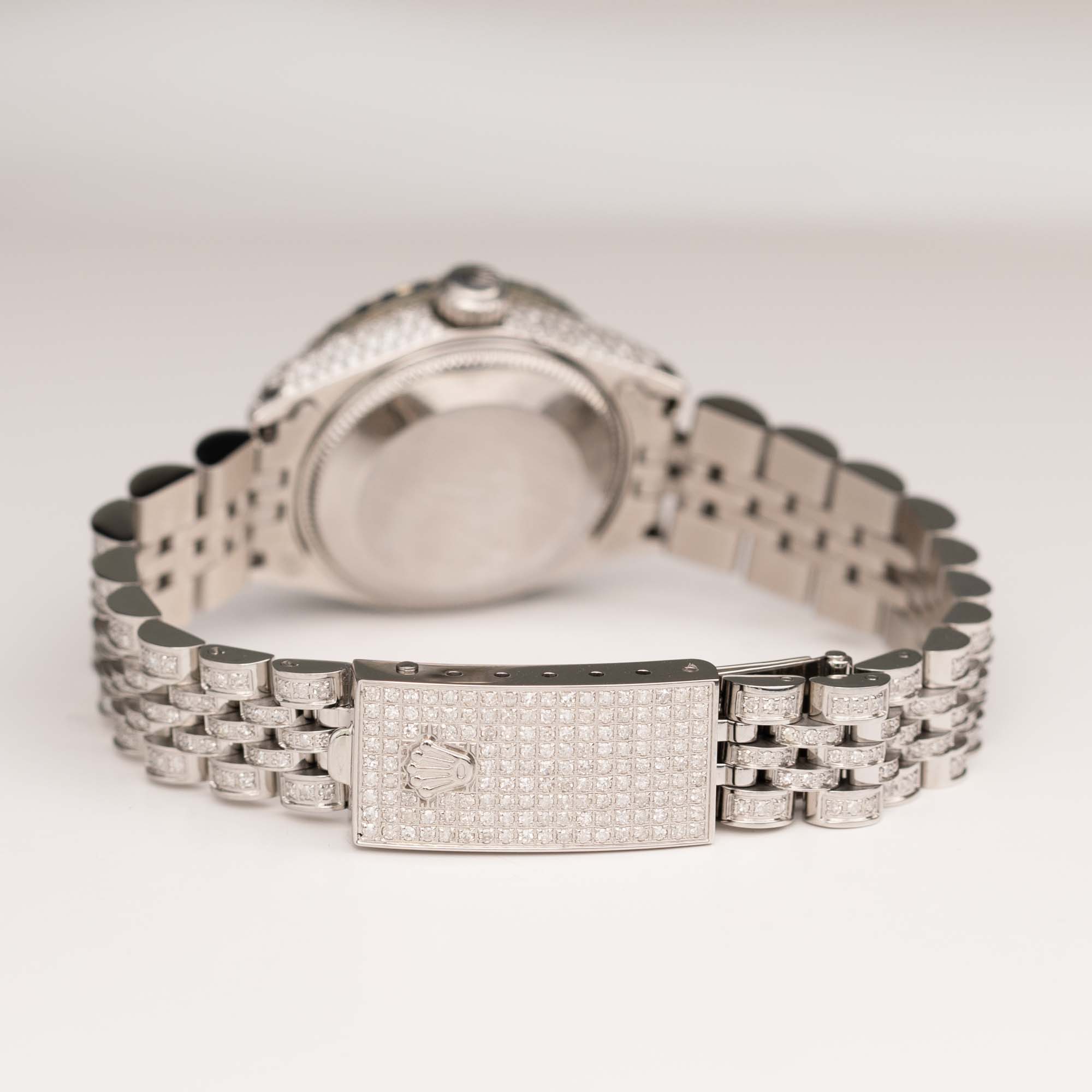 Rolex Datejust 6924 Diamond Bezel Jubilee Watch 26mm Mother 