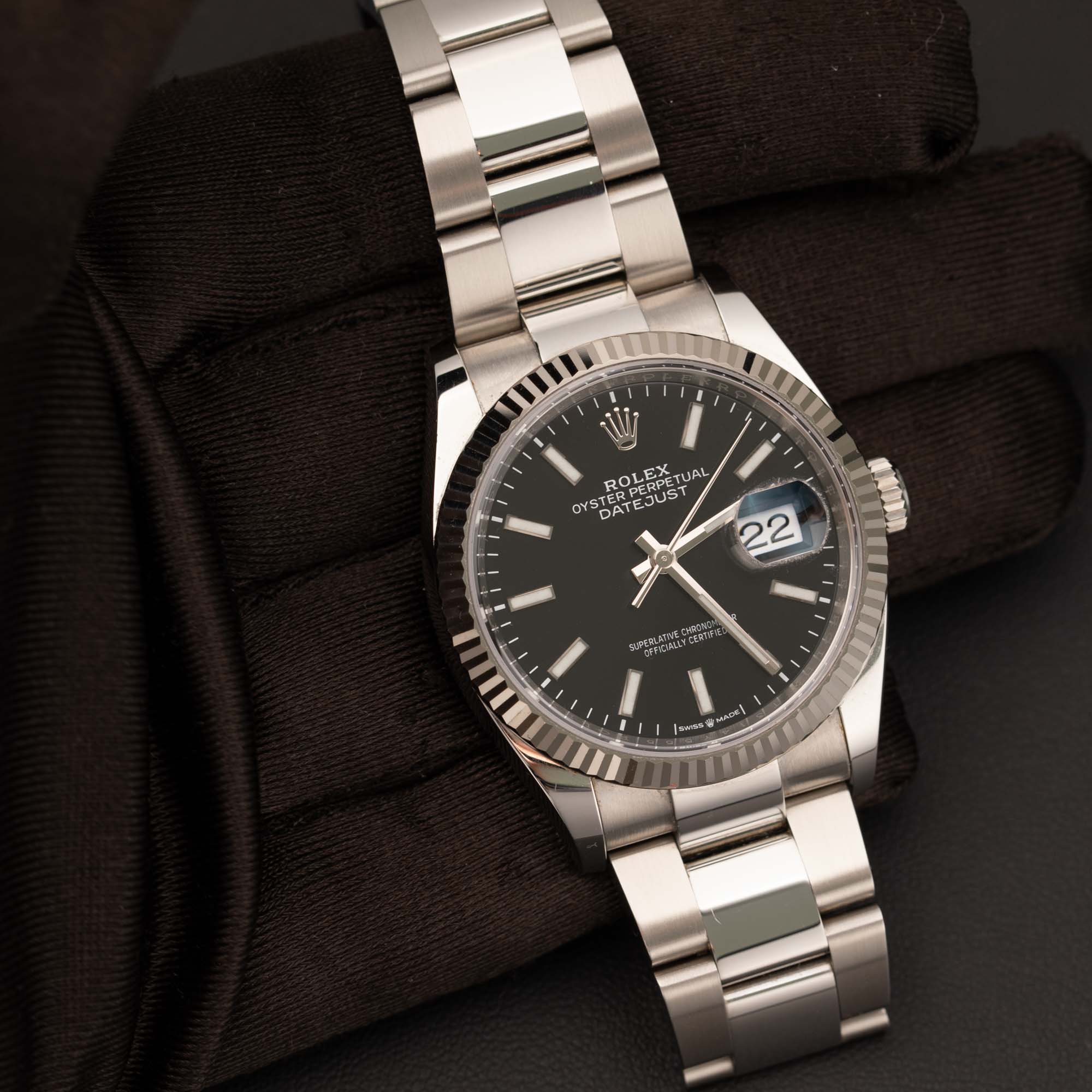 Rolex Datejust 126234 Fluted Bezel Watch 36mm Oyster Bracelet