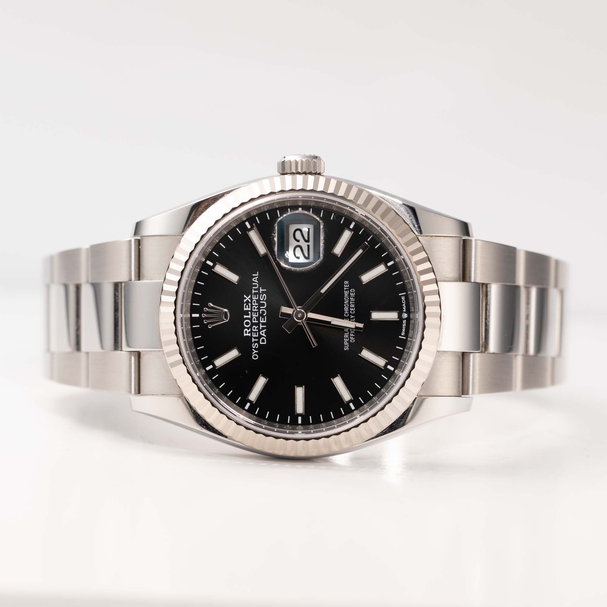 Rolex Datejust 126234 Fluted Bezel Watch 36mm Oyster Bracelet