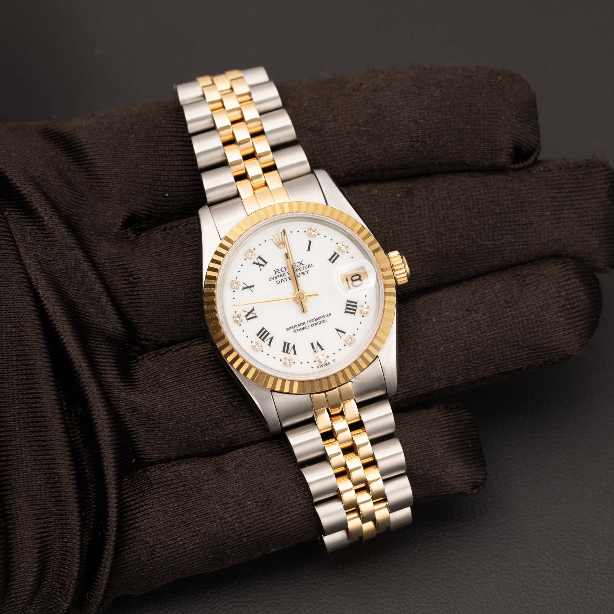 Rolex Datejust 68273 Fluted Bezel Two-Tone Jubilee Watch 31mm