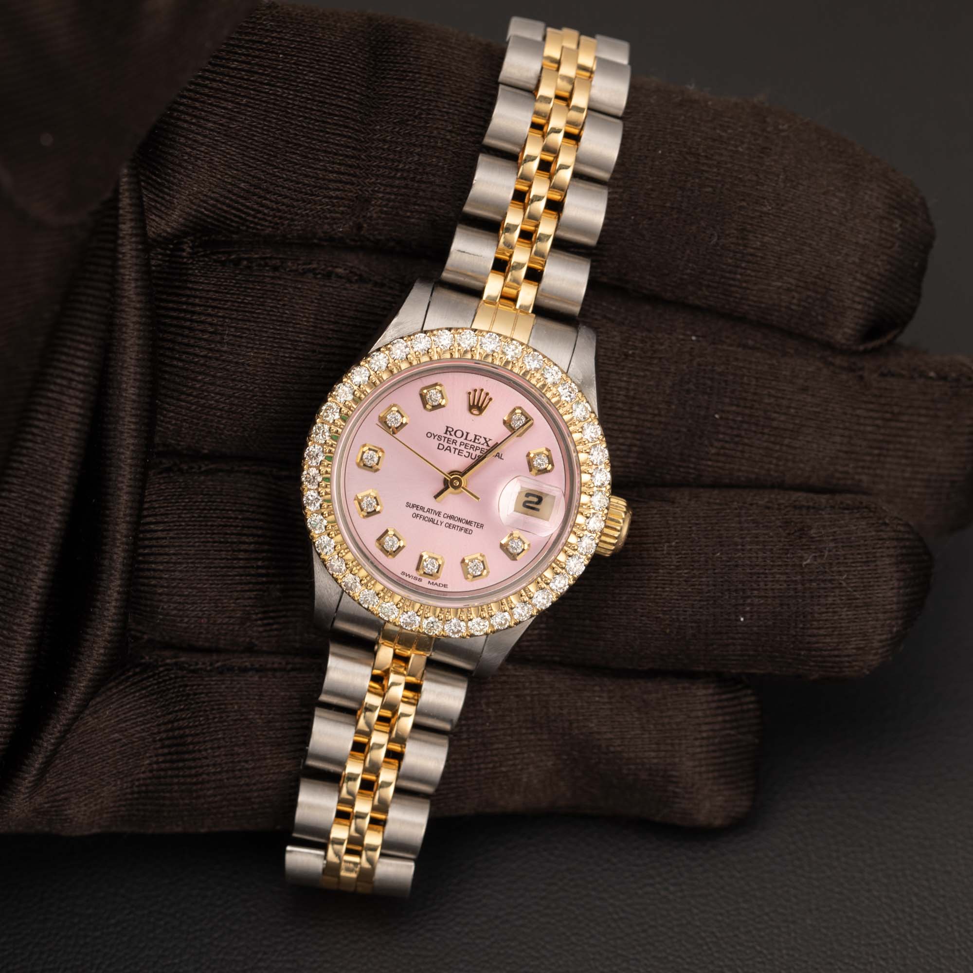 Rolex Datejust 69173 Diamond Bezel Two-Tone Jubilee Watch 26mm