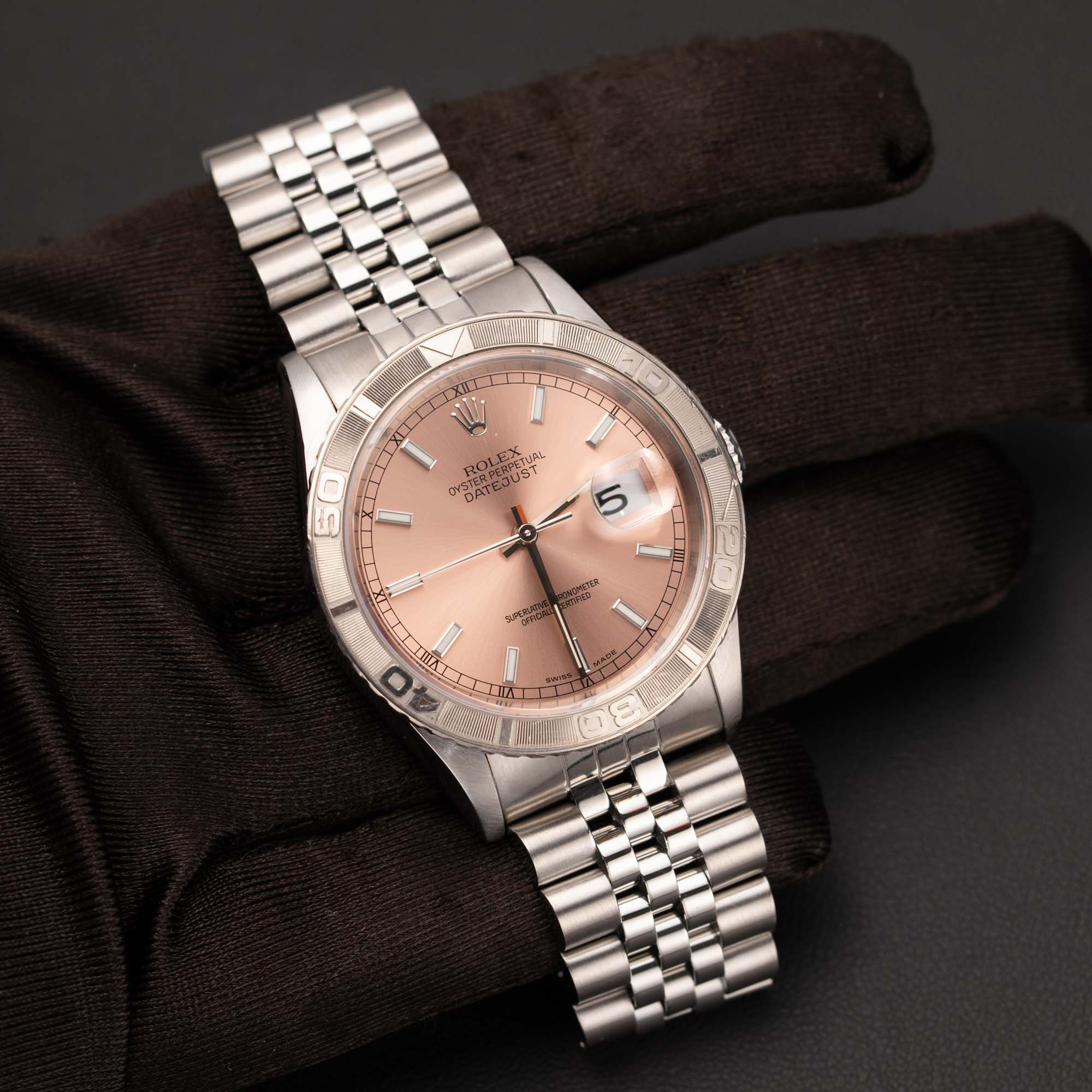 Rolex Datejust 16264 Turn-O-Graph Bezel Watch 36mm Salmon