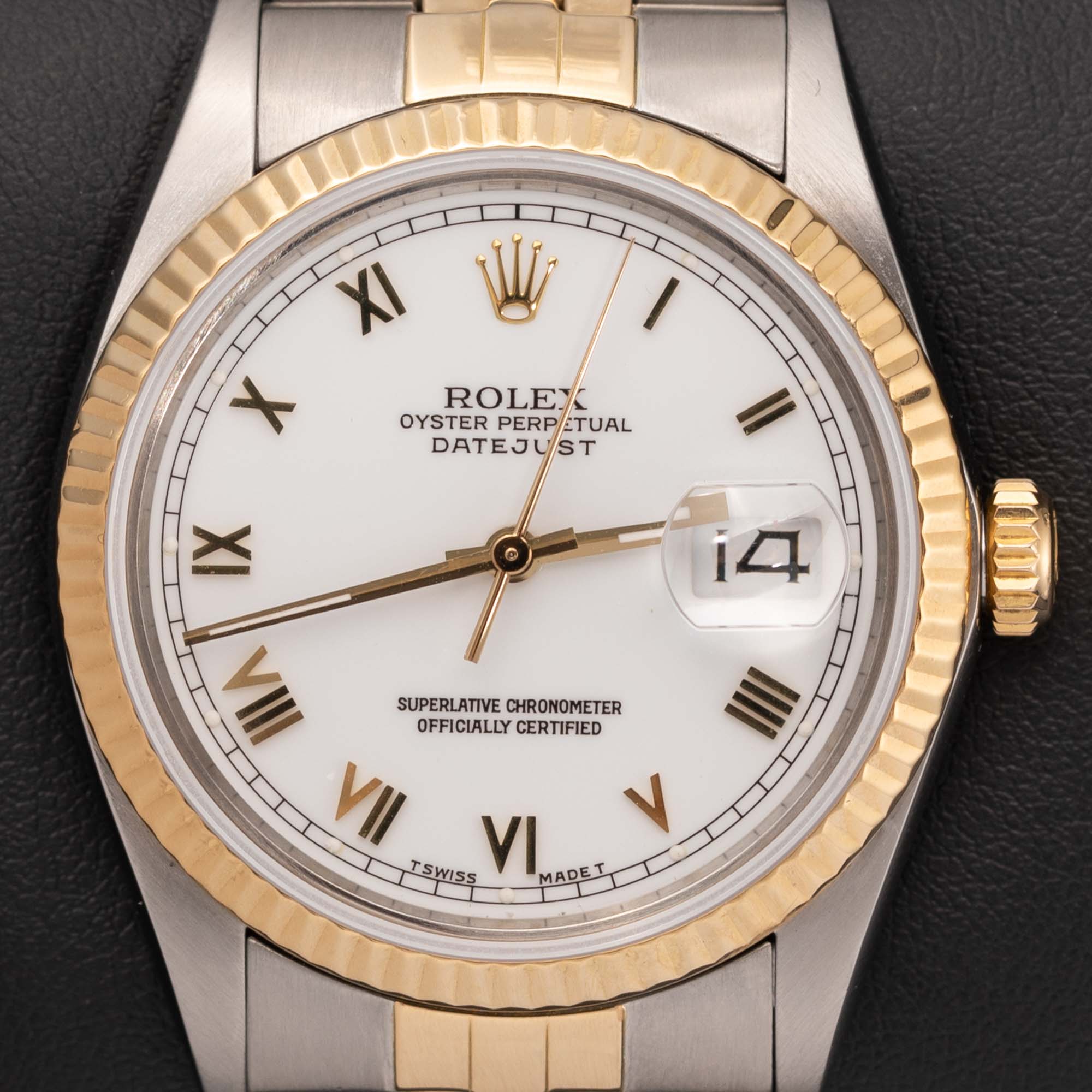 Rolex Datejust 16013 Fluted Bezel Watch 36mm Two-Tone Jubilee