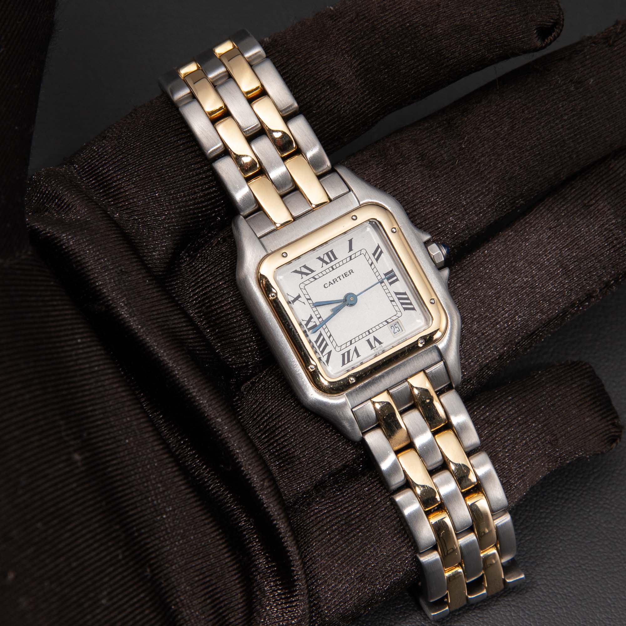 Panthere de Cartier Medium 2-Row Yellow Gold & Steel Ref. W25028B6