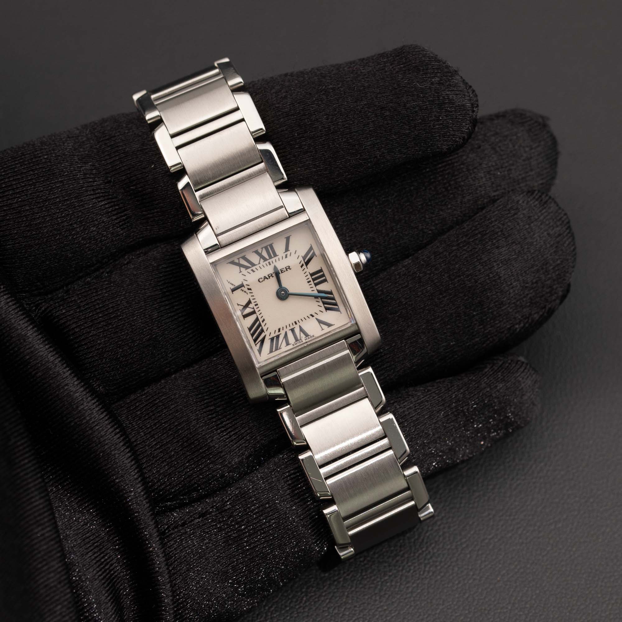 Cartier Tank Française 20mm Small Stainless Steel Ref. W51008Q3 | eBay