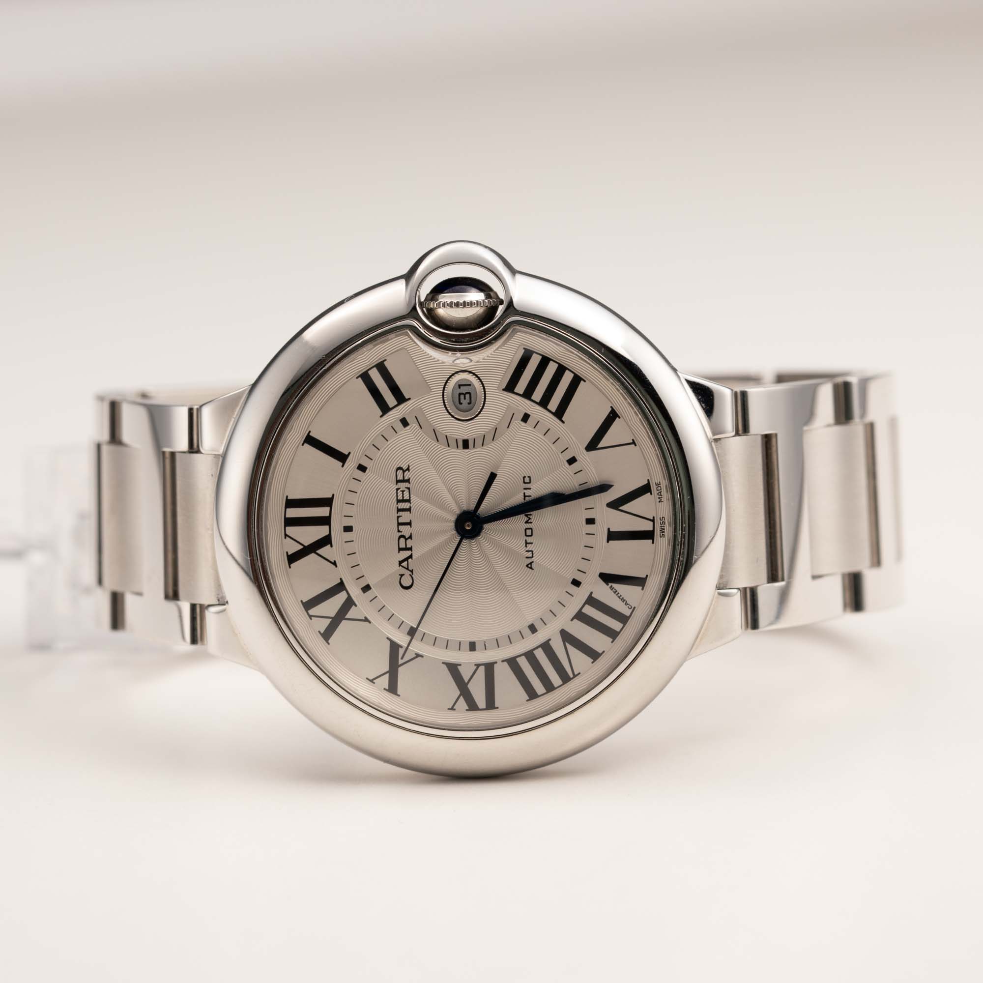 Cartier Ballon Bleu 42mm Silver Roman Dial Ref. WSBB0049 Watch | eBay