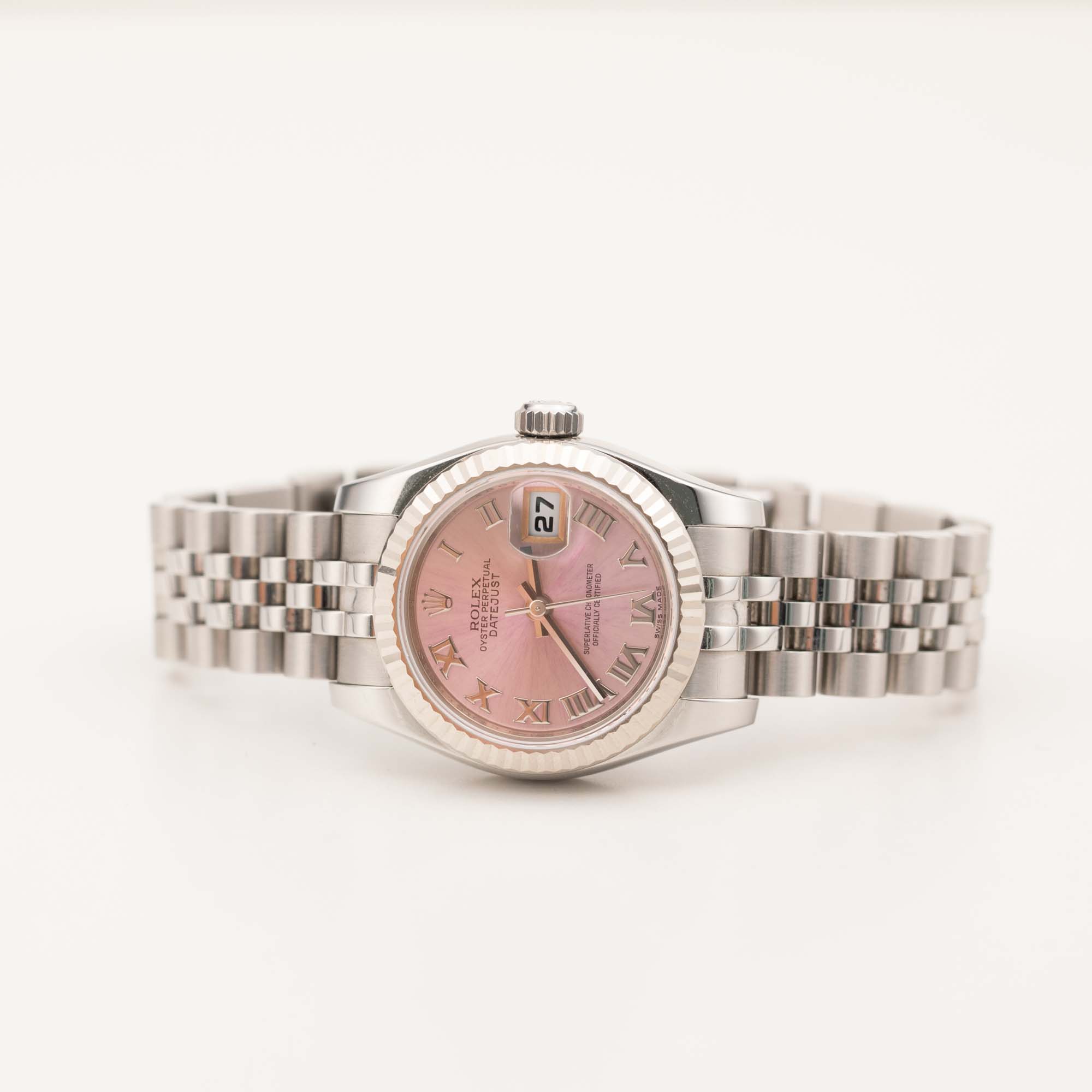 Rolex Datejust 179174 Jubilee Watch 26mm Pink Roman Dial I BOX