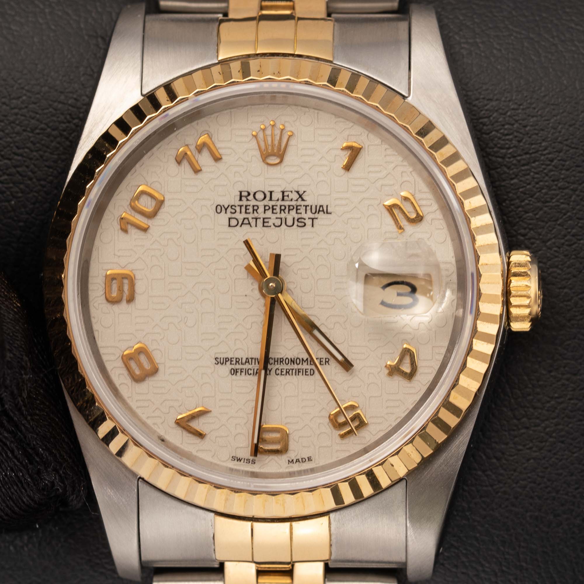 Rolex Datejust 16233 Ivory Anniversary Dial Arabic 36mm Jubilee