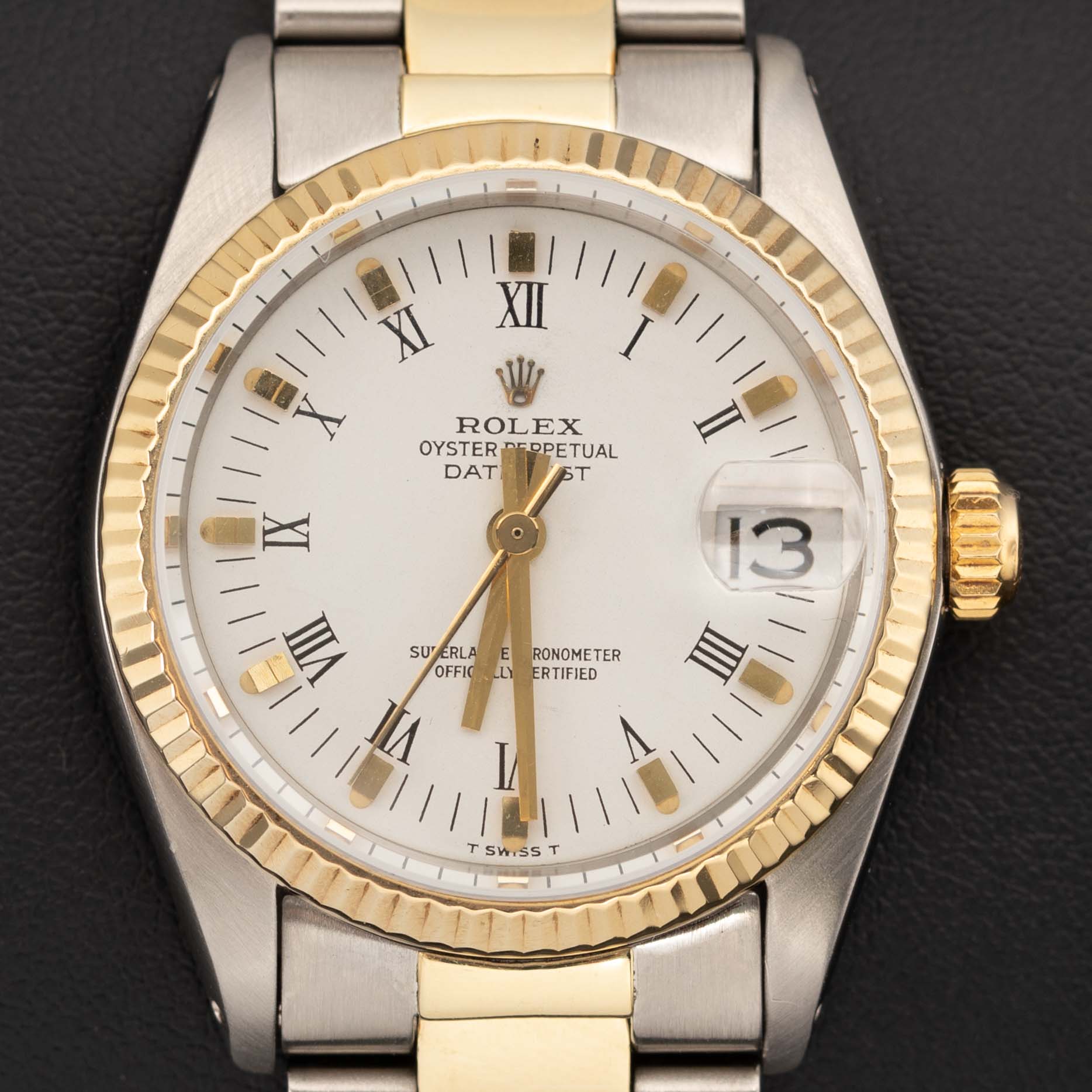Rolex Datejust 6824 Two-Tone Oyster Watch 31mm White Roman Dial | eBay