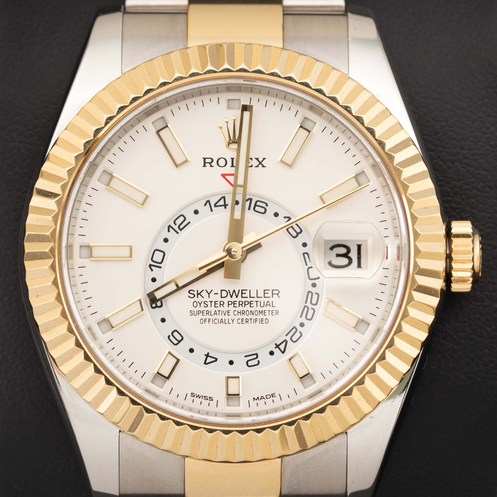 Rolex Sky-Dweller 326933 Watch 42mm White Dial Oyster Two-Tone I