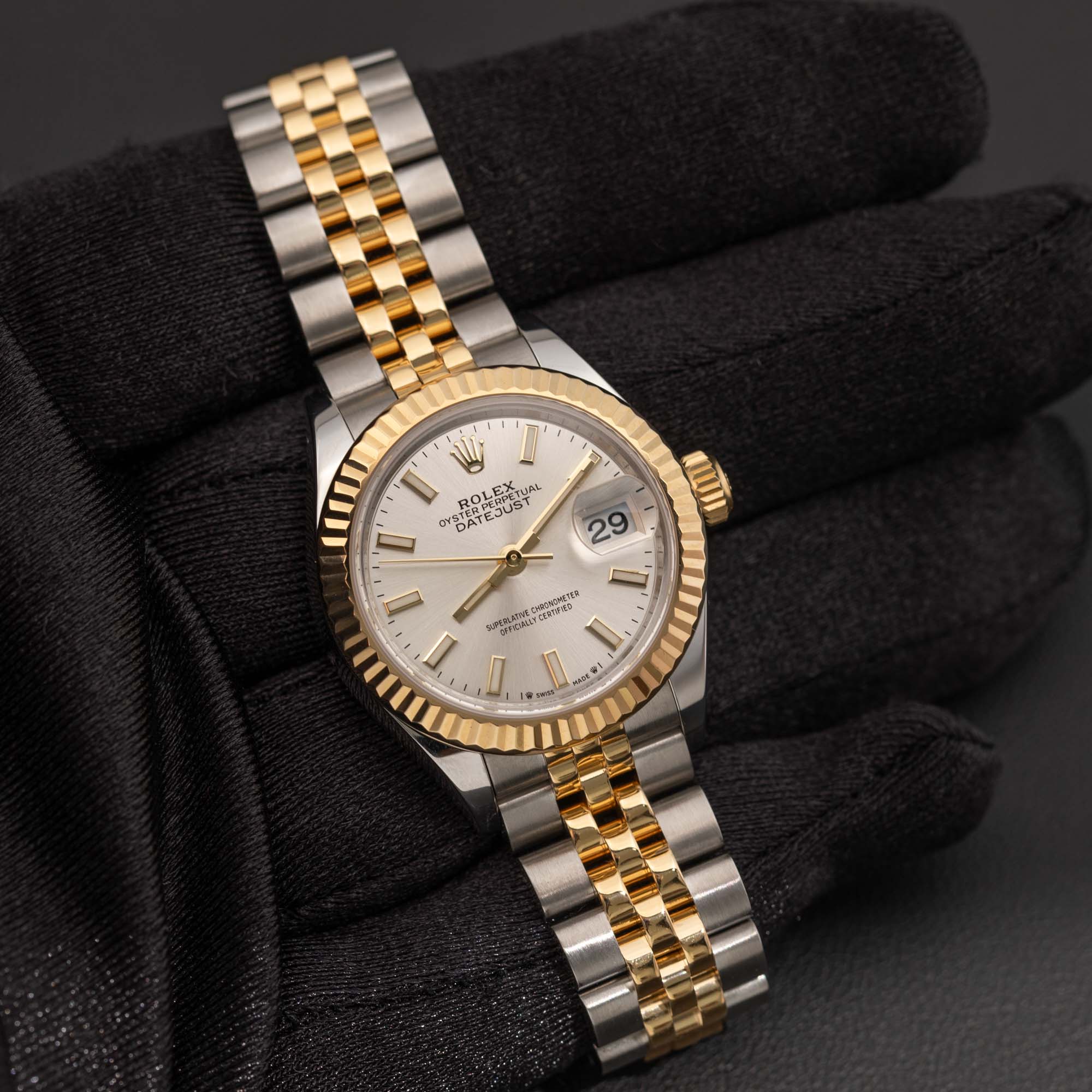 Rolex Datejust 279173 Fluted Bezel Two-Tone Jubilee Watch 28mm
