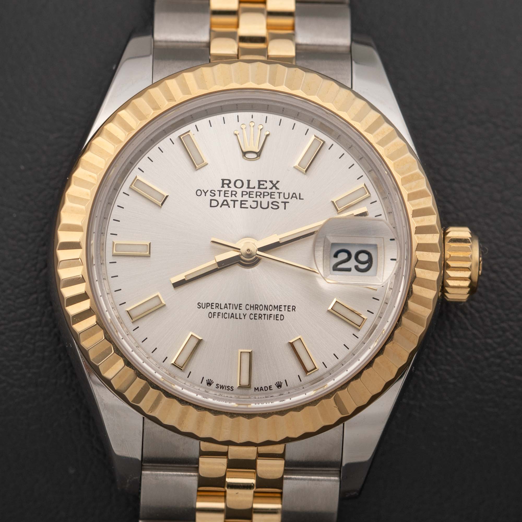 Rolex Datejust 279173 Fluted Bezel Two-Tone Jubilee Watch 28mm