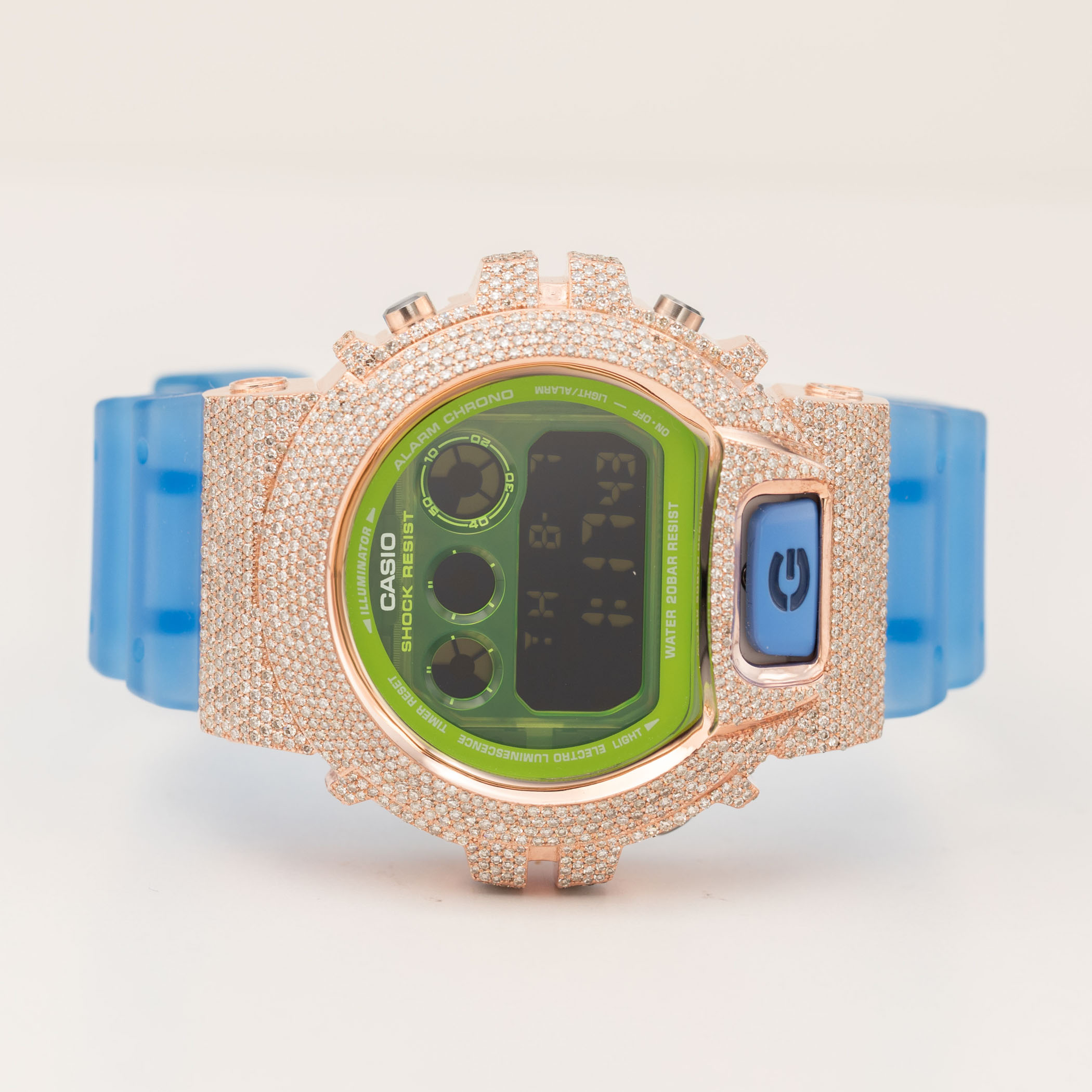 G-Shock DW-6900LS-2 Green Dial Rose Diamond Watch, 4.60ct | eBay