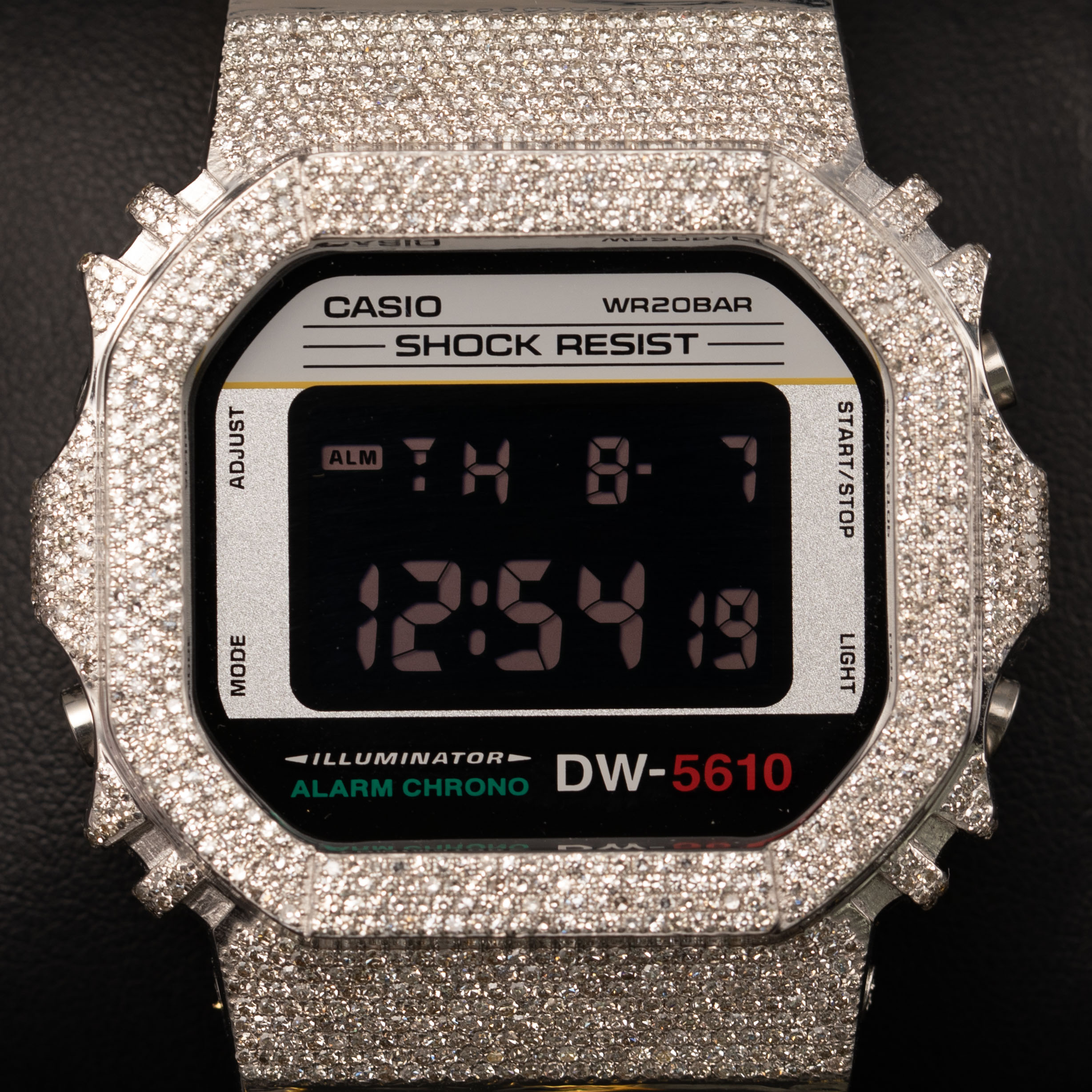 G-SHOCK DW-5610MT 【新品】 G-Shock DW5610MT-1 Black Dial White Diamond Watch, 3.90ct | eBay