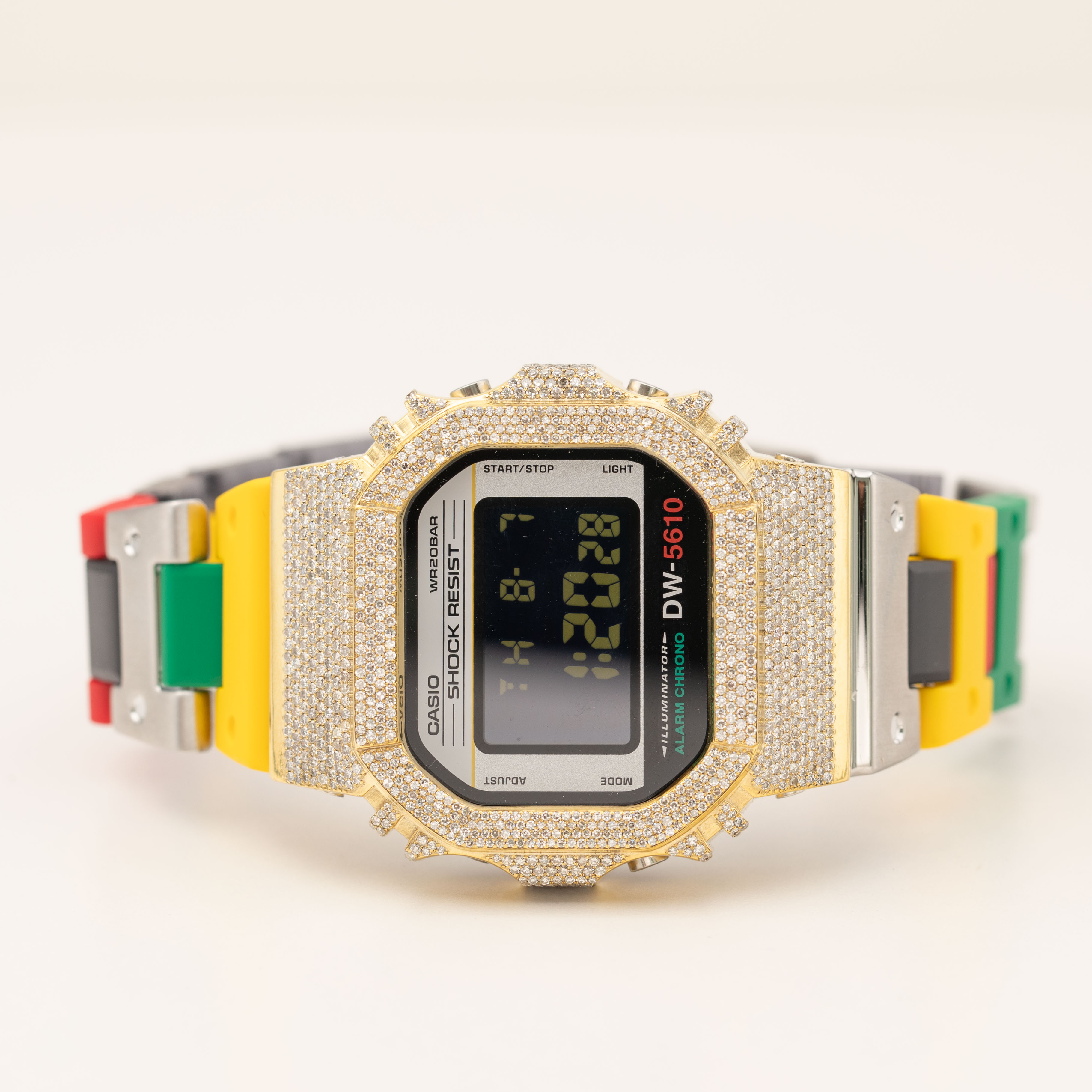 G-Shock DW5610MT-1 Black Dial Yellow Diamond Watch, 3.90ct | eBay