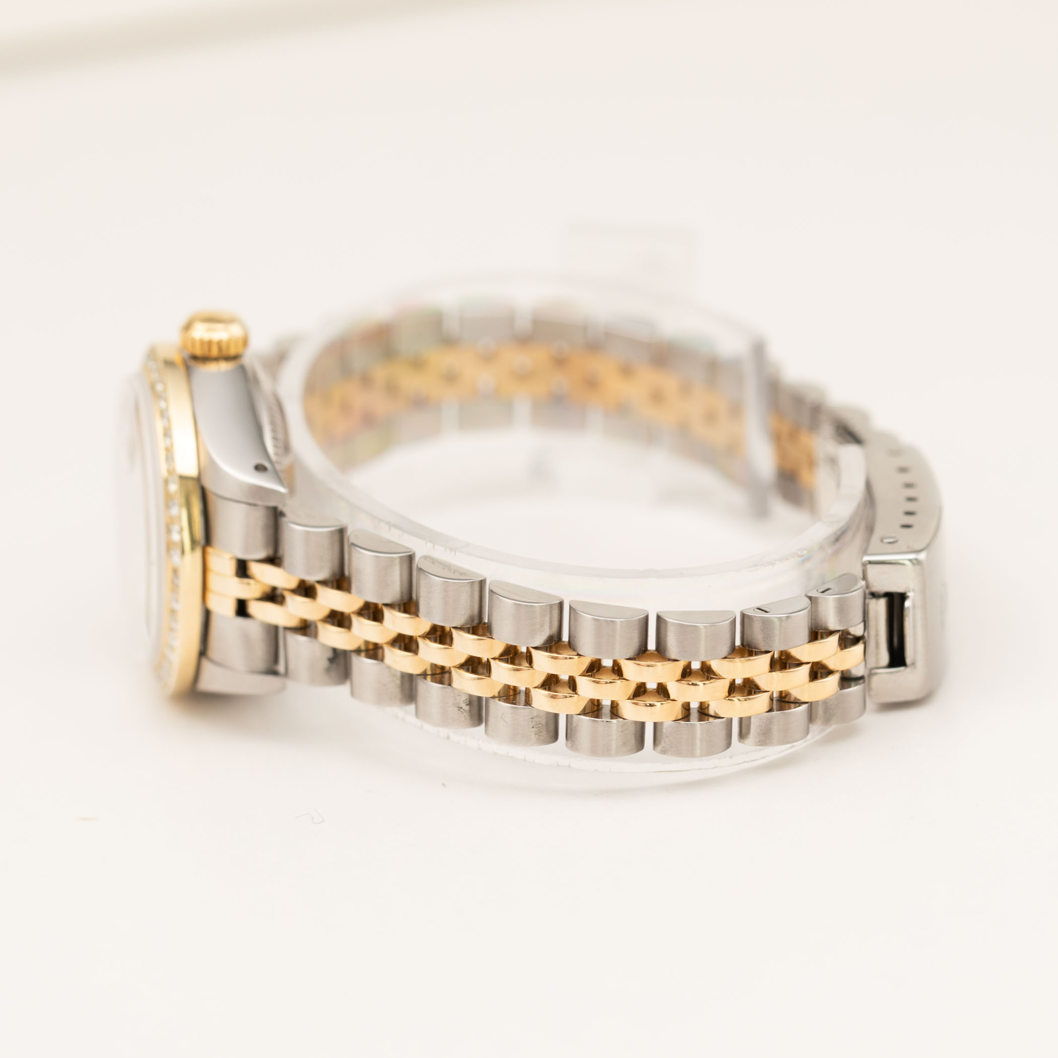 Rolex Datejust 69173 Diamond Two-Tone Jubilee Watch 26mm Pink MOP