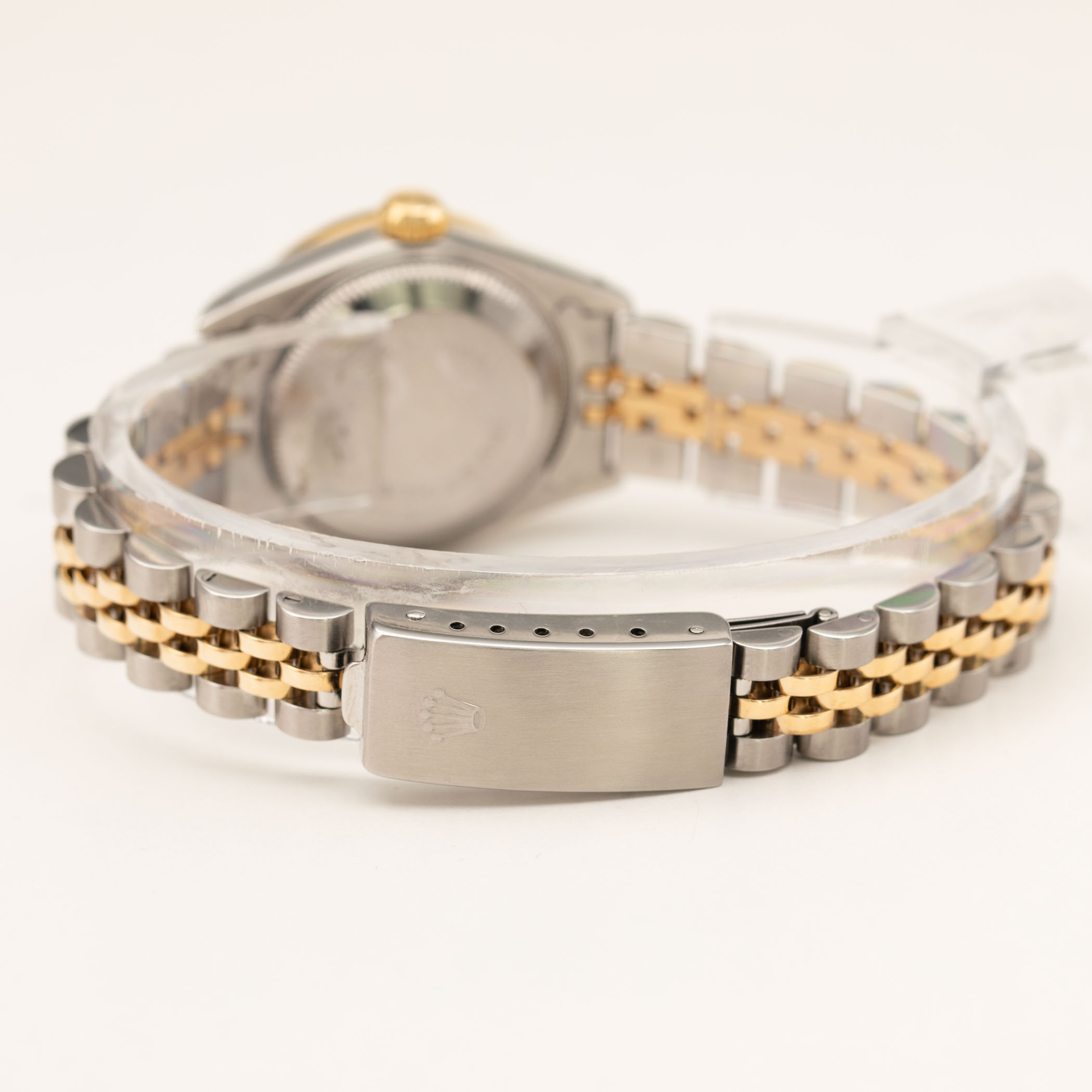 Rolex Datejust 69173 Diamond Two-Tone Jubilee Watch 26mm Pink MOP