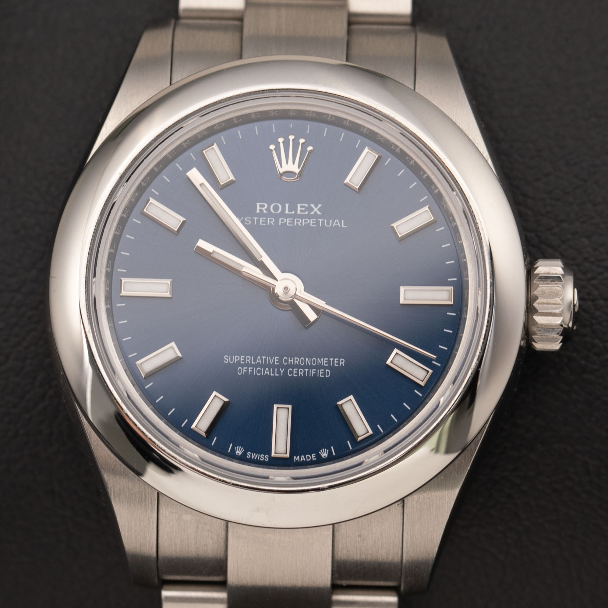 Rolex Oyster Perpetual 276200 28mm Blue Dial Watch Full Set, BOX