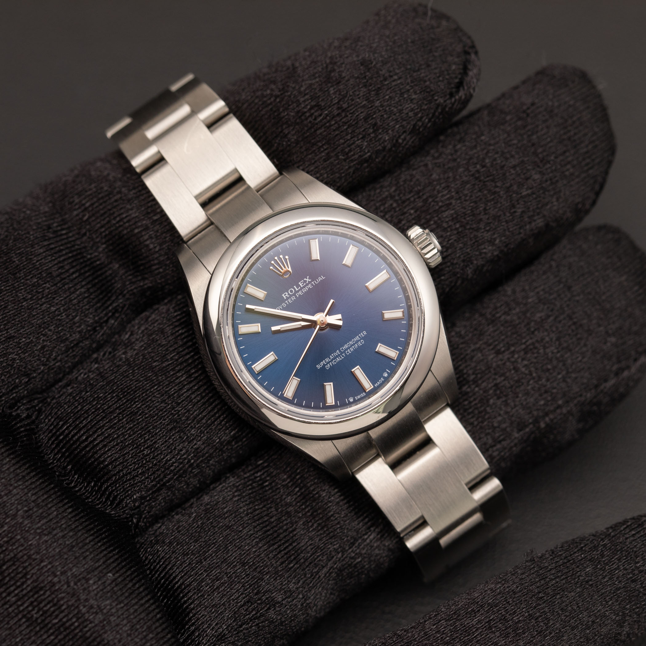 Rolex Oyster Perpetual 276200 28mm Blue Dial Watch Full Set, BOX