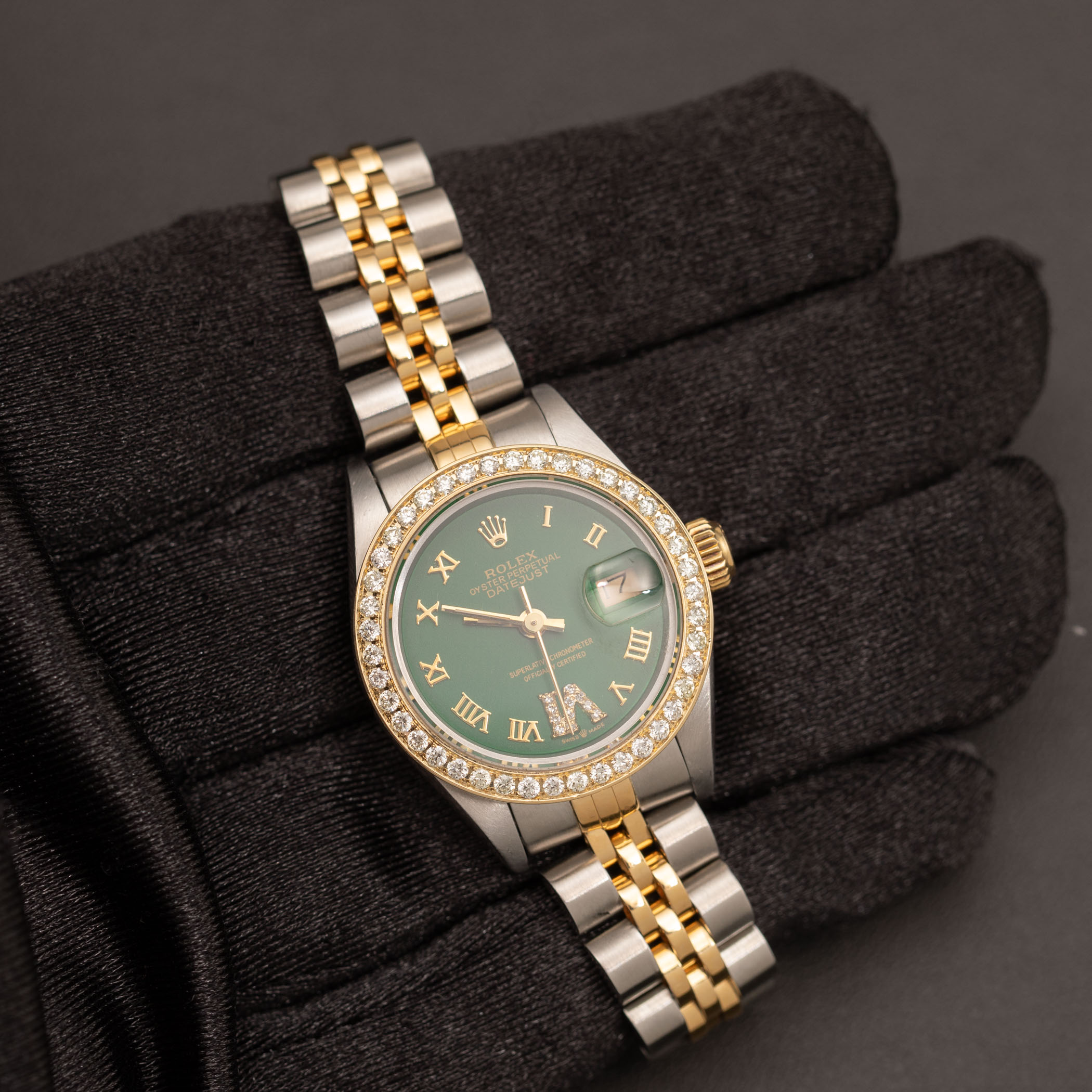 Rolex Datejust 69173 Jubilee Two-Tone Watch 26mm Diamond on 6