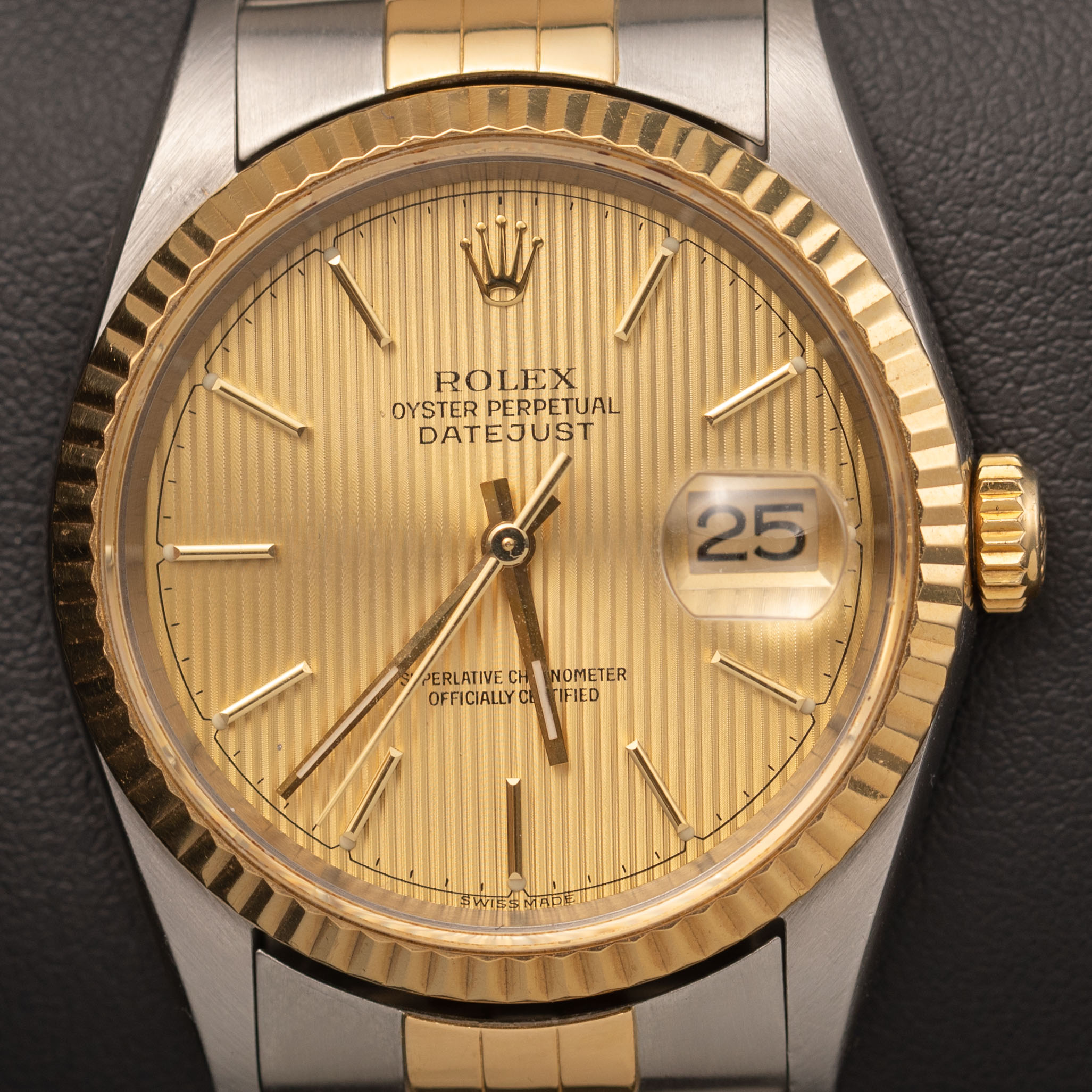 Rolex Datejust 16233 Two-Tone Jubilee 36mm Champagne Tapestry Dial