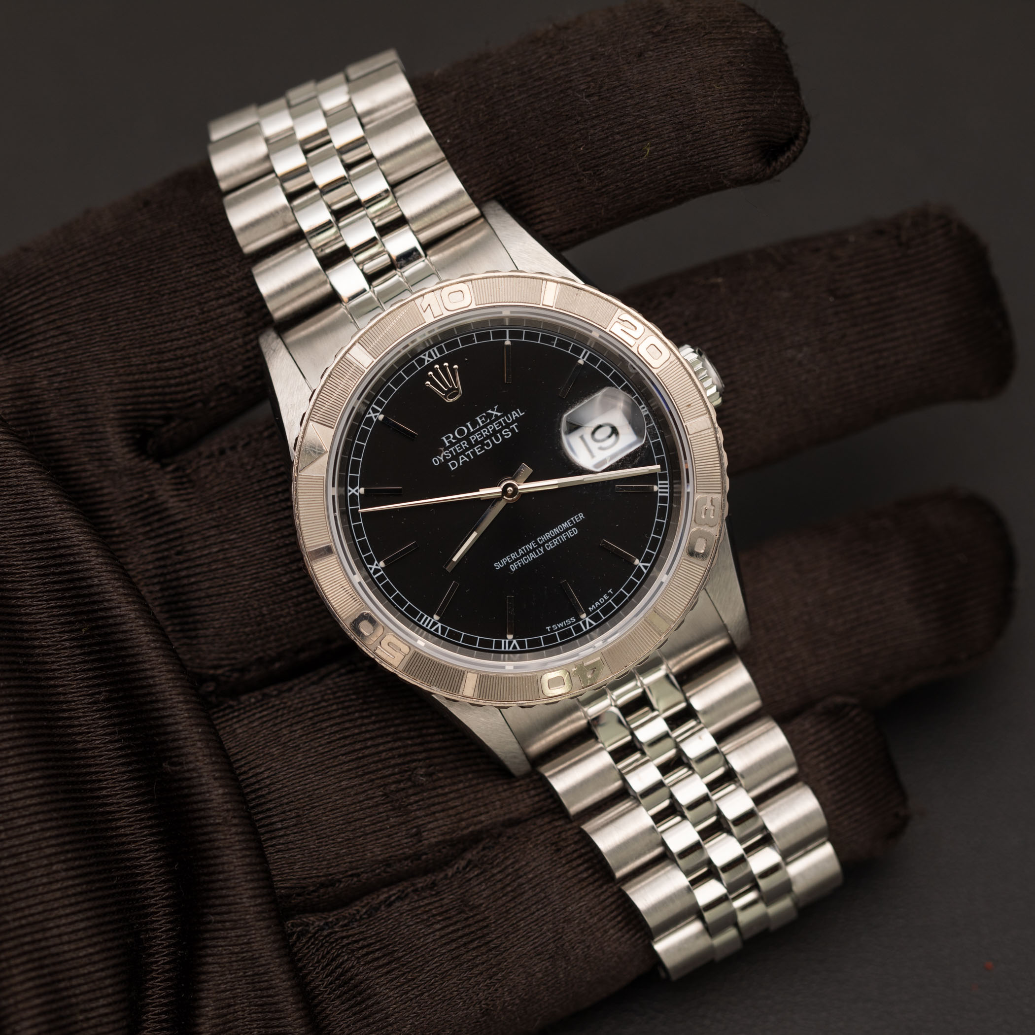 Rolex Datejust 16264 Turn-O-Graph Bezel Watch 36mm Black Dial | eBay