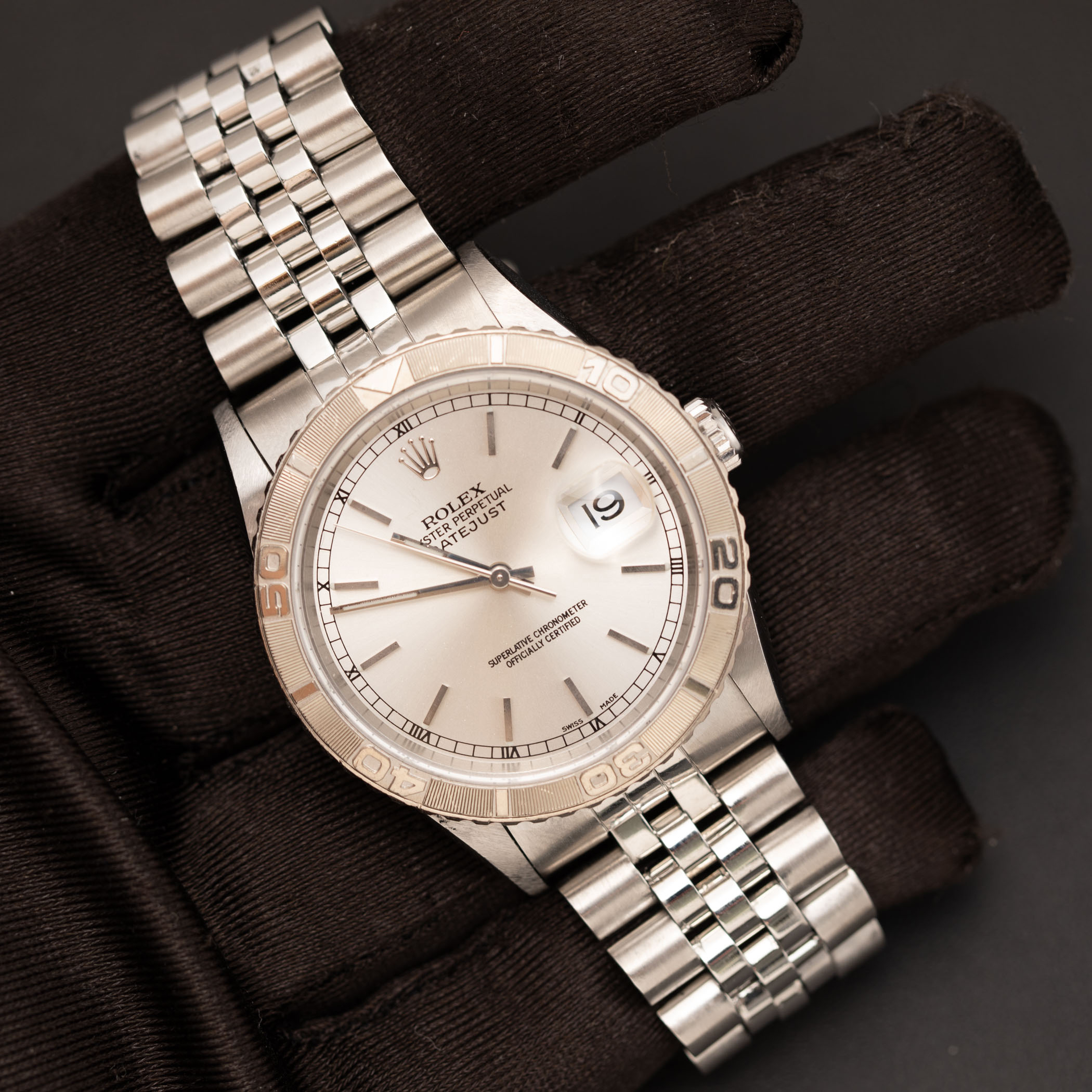 Rolex Datejust 16264 Turn-O-Graph Bezel Watch 36mm Silver Dial | eBay