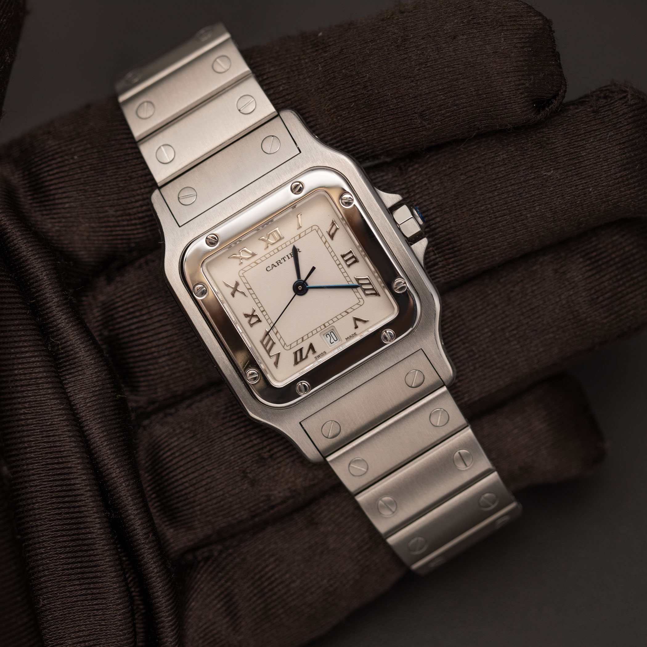 Santos de Cartier Galbée 29mm Stainless Steel Watch 1564 | eBay