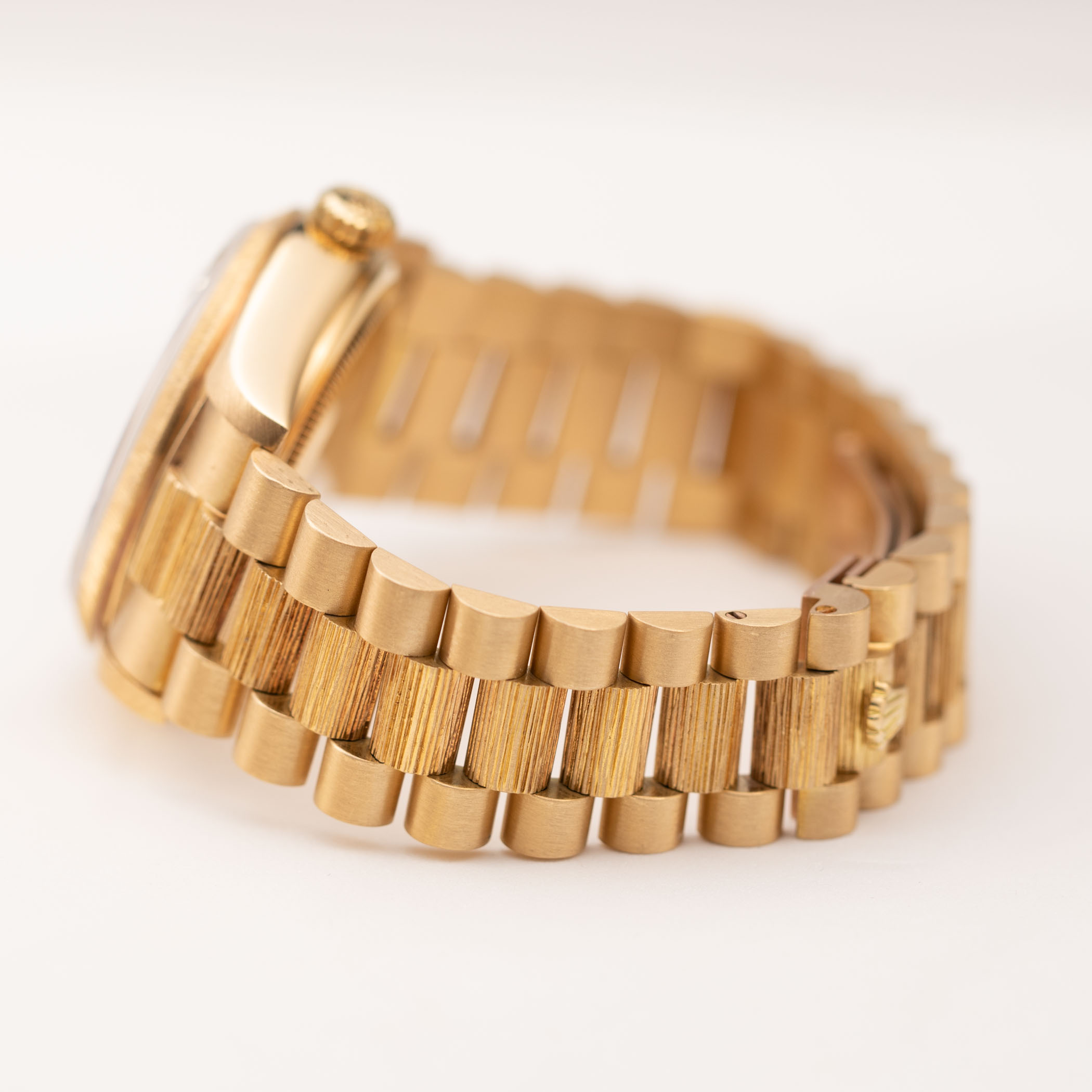 Presidential Rolex Day-Date Bark 18078 Watch 36mm Tiger's Eye 18K