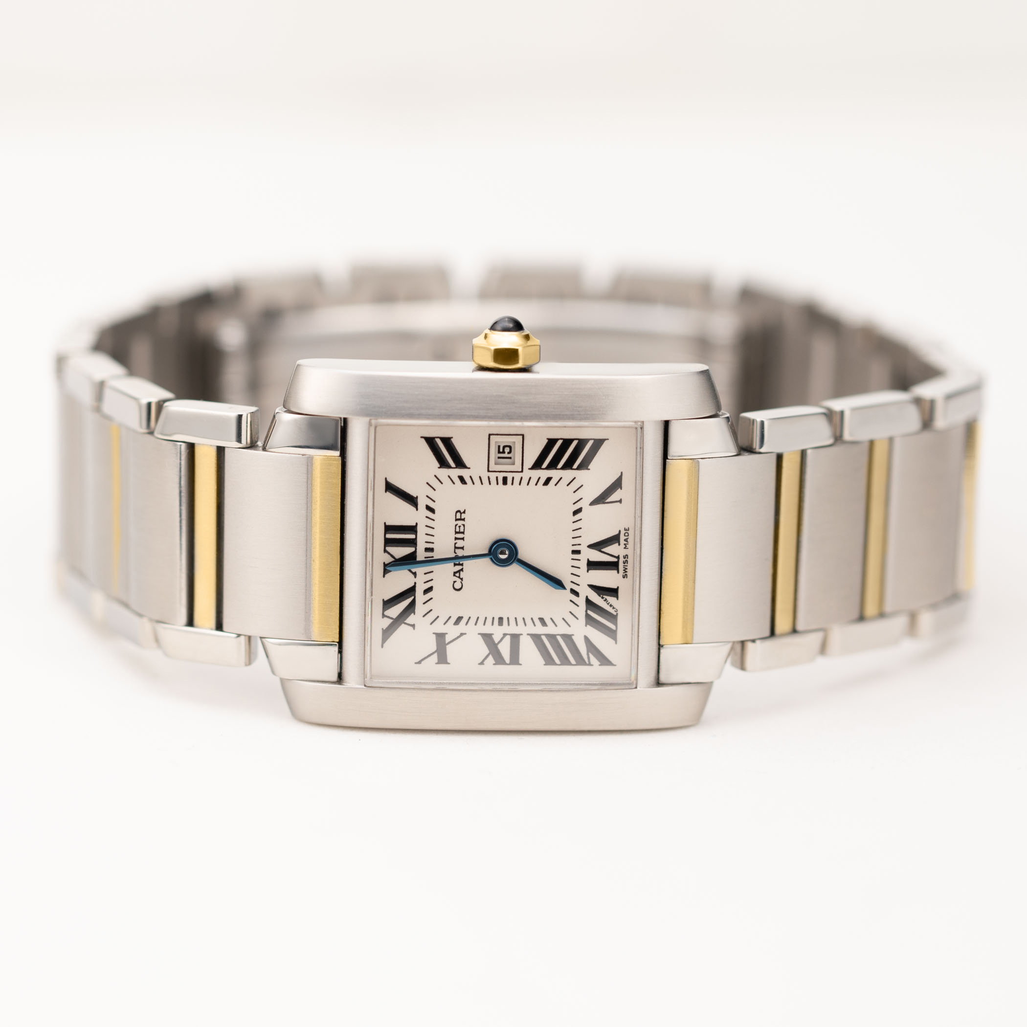 Cartier Tank Française Watch 18K Yellow Gold & Steel Ref. 2465 | eBay