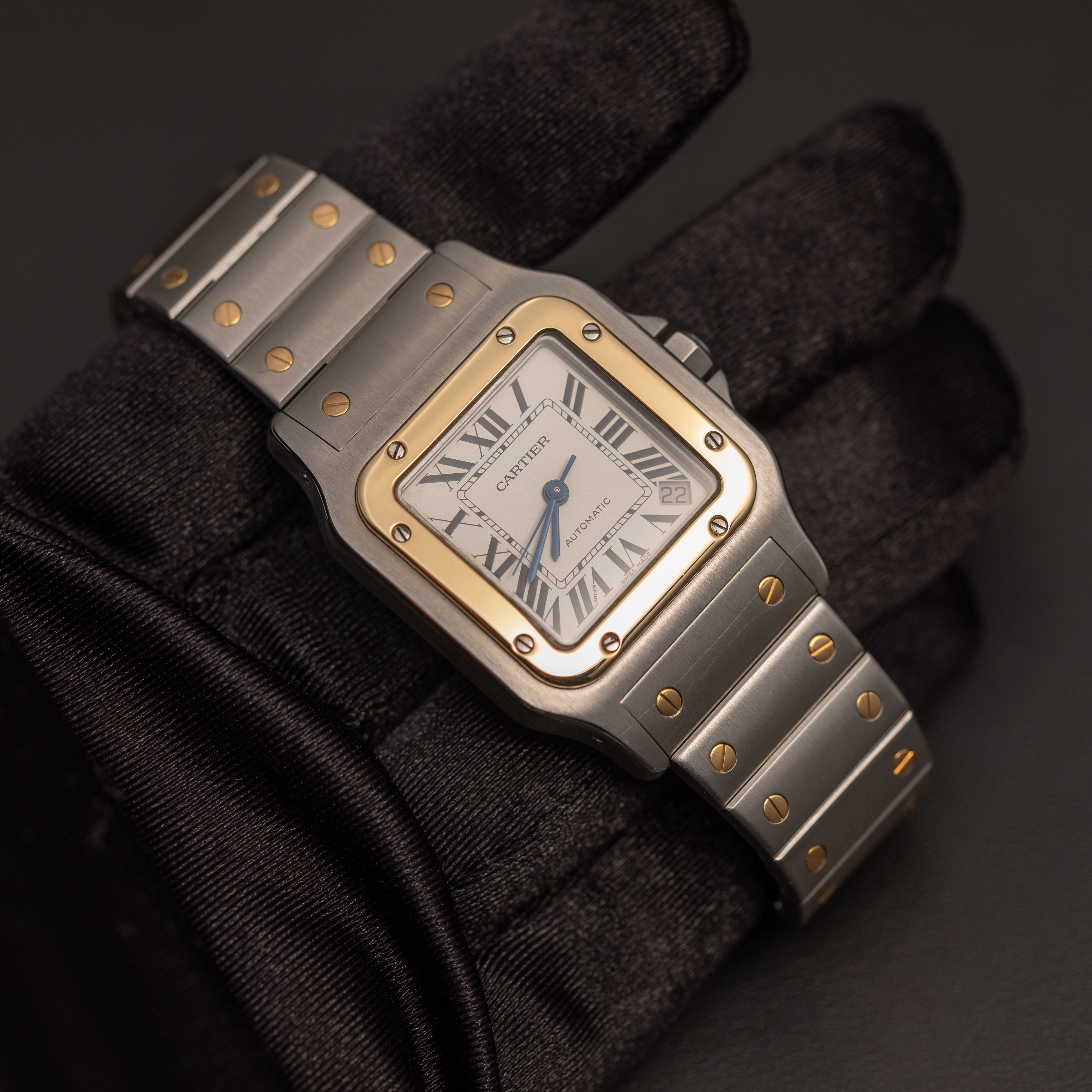 Santos de Cartier Galbée XL 32mm 18K Yellow Gold & Steel Watch