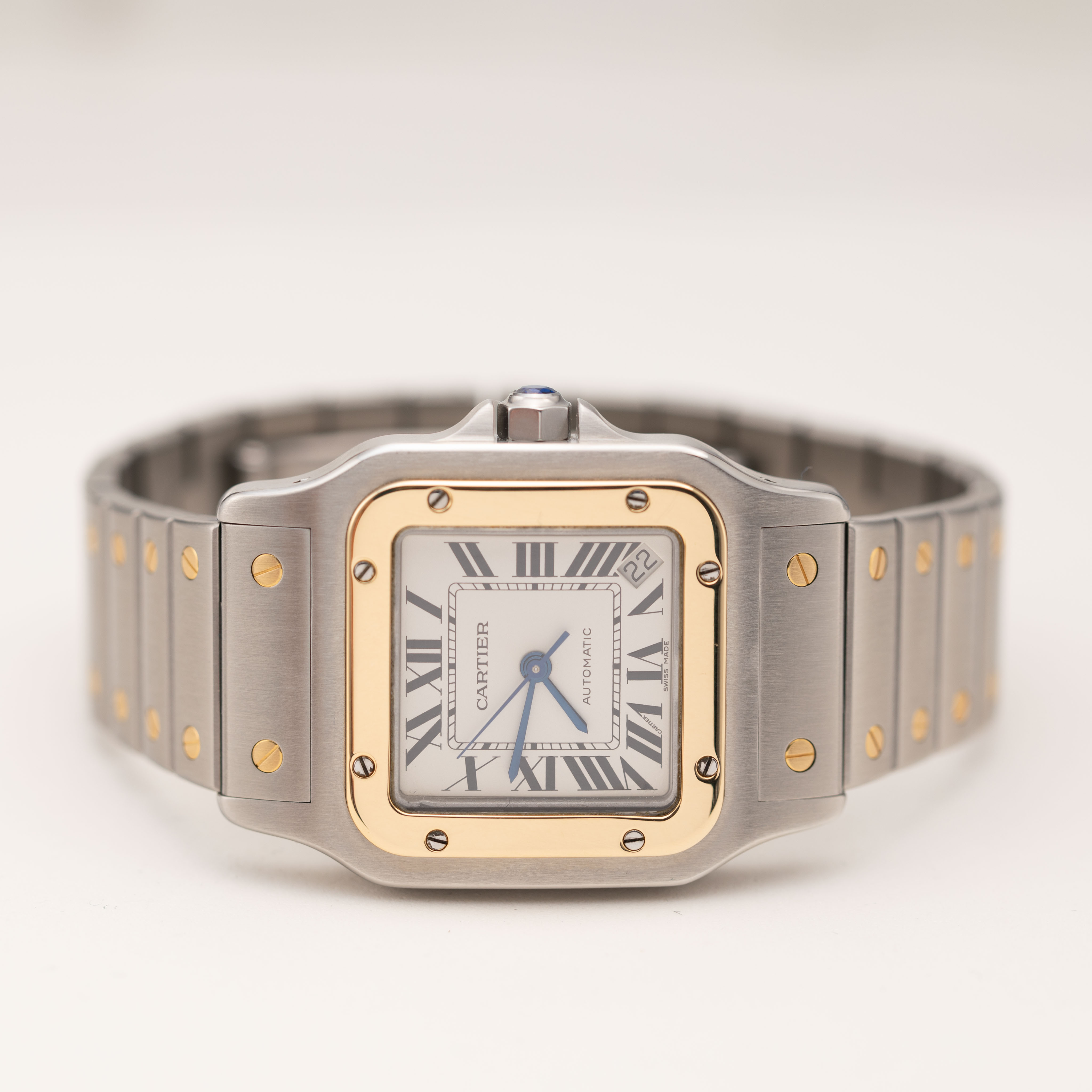 Santos de Cartier Galbée XL 32mm 18K Yellow Gold & Steel Watch