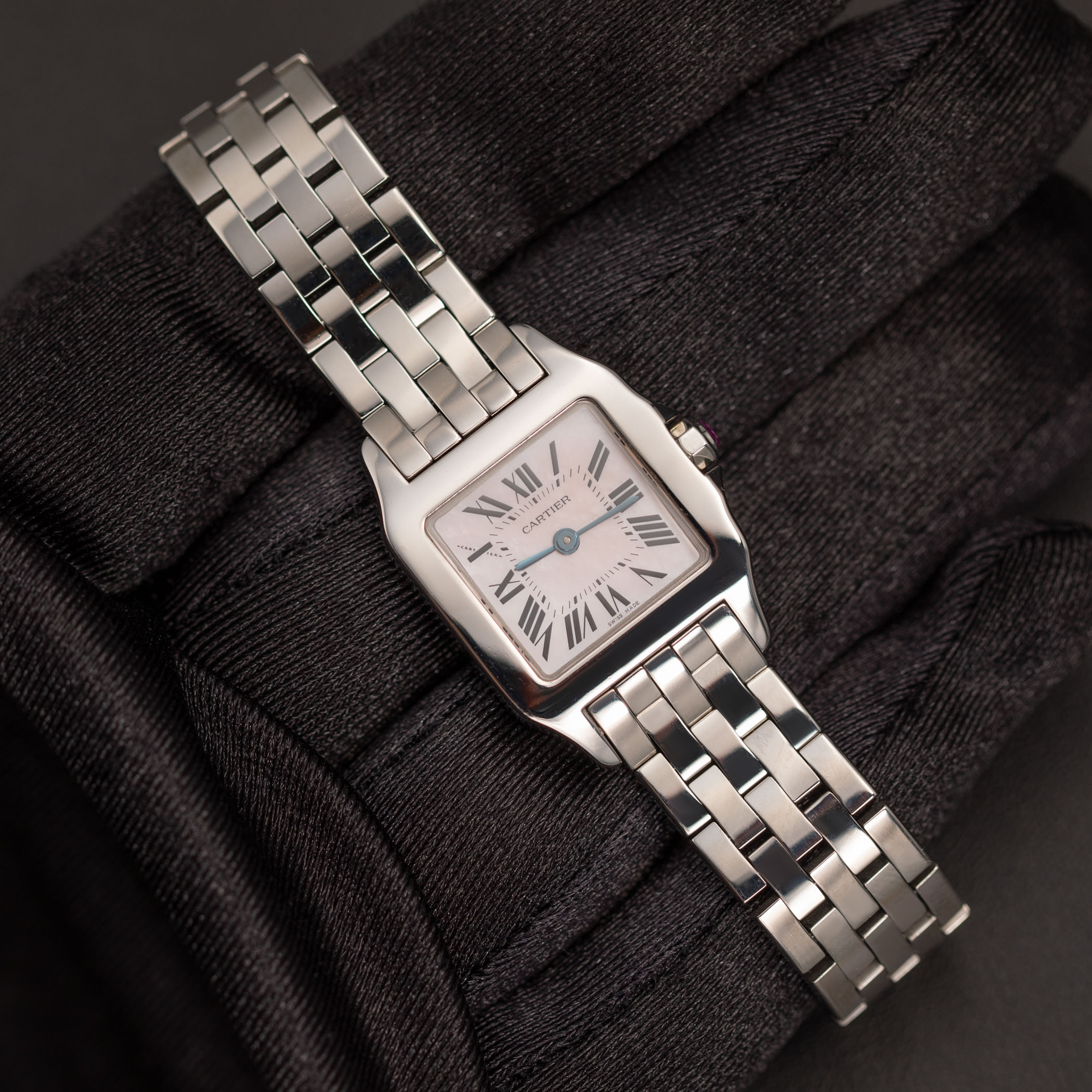 Santos de Cartier Demoiselle MOP Small 20mm Steel Watch W25075Z5