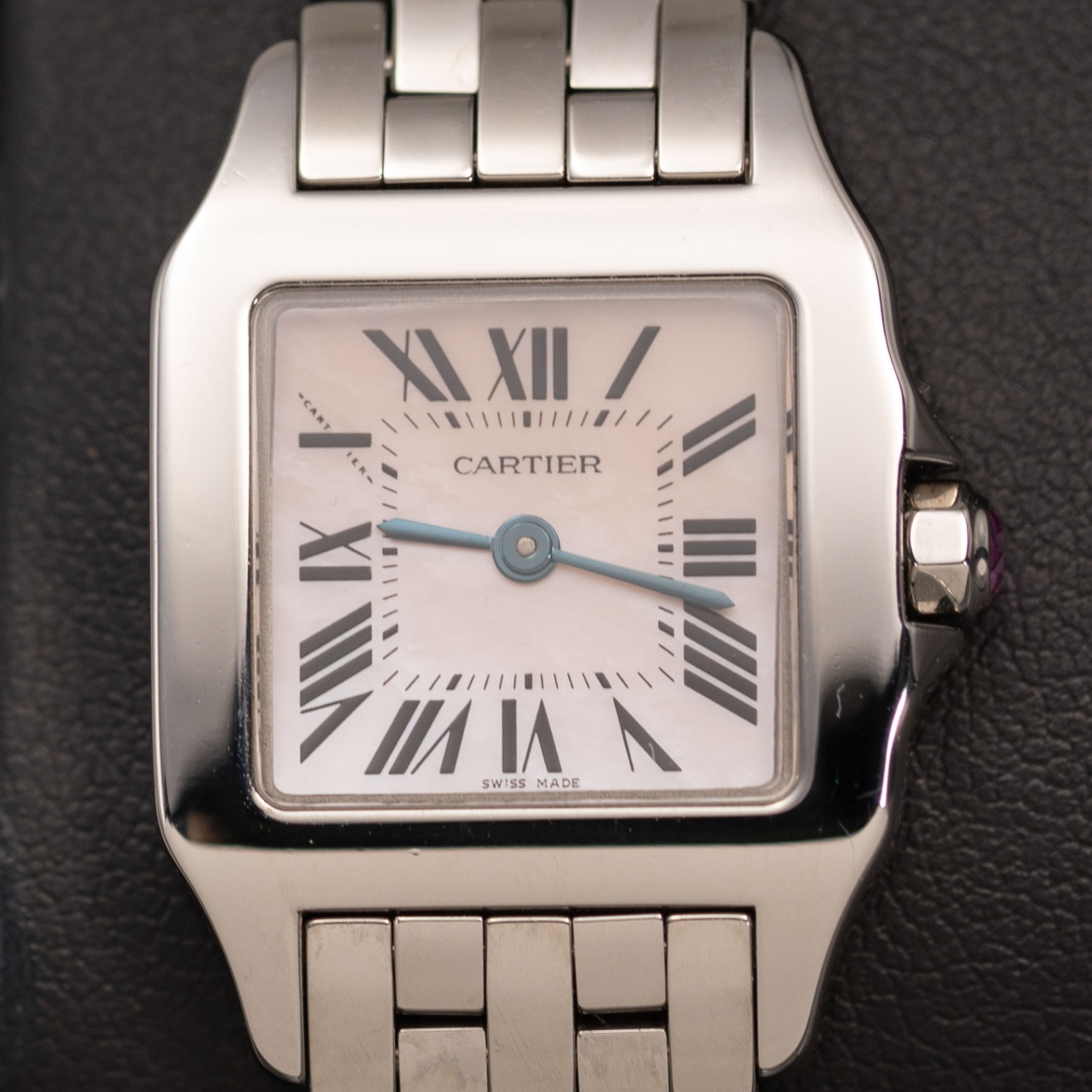 Santos de Cartier Demoiselle MOP Small 20mm Steel Watch W25075Z5