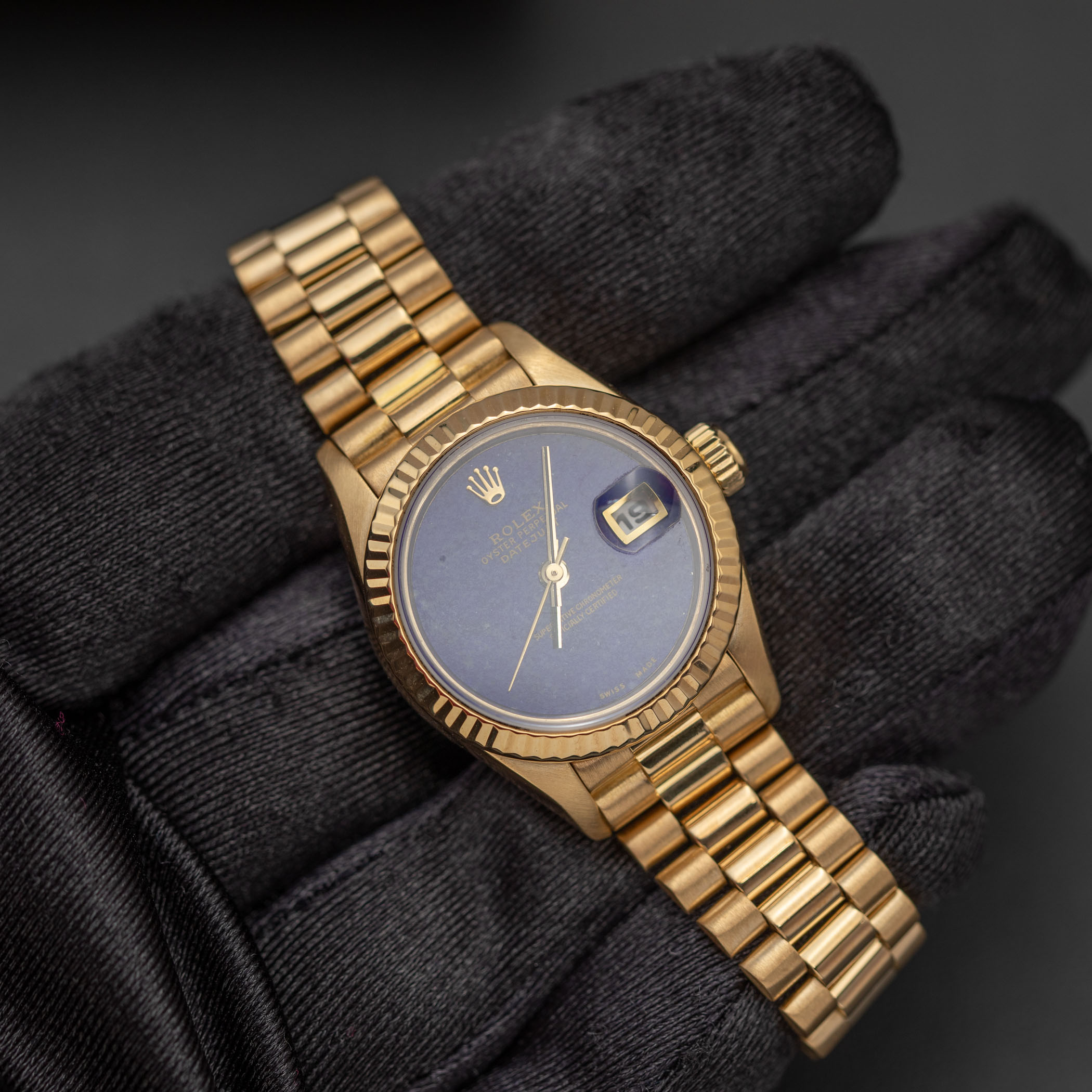 Presidential Rolex Datejust 69178 Fluted Bezel Watch 26mm Lapis