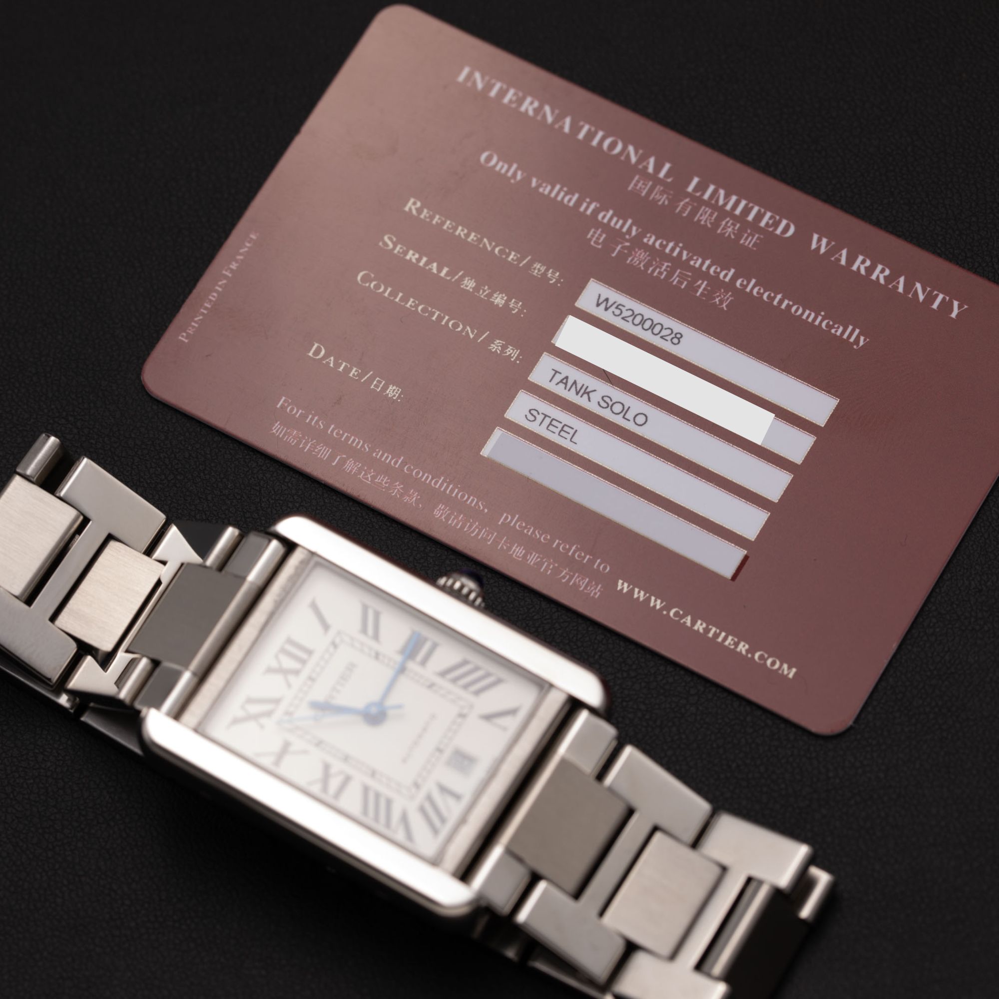 Cartier Tank Solo Watch Stainless Steel 3515 BOX & PAPER | eBay display picture 2