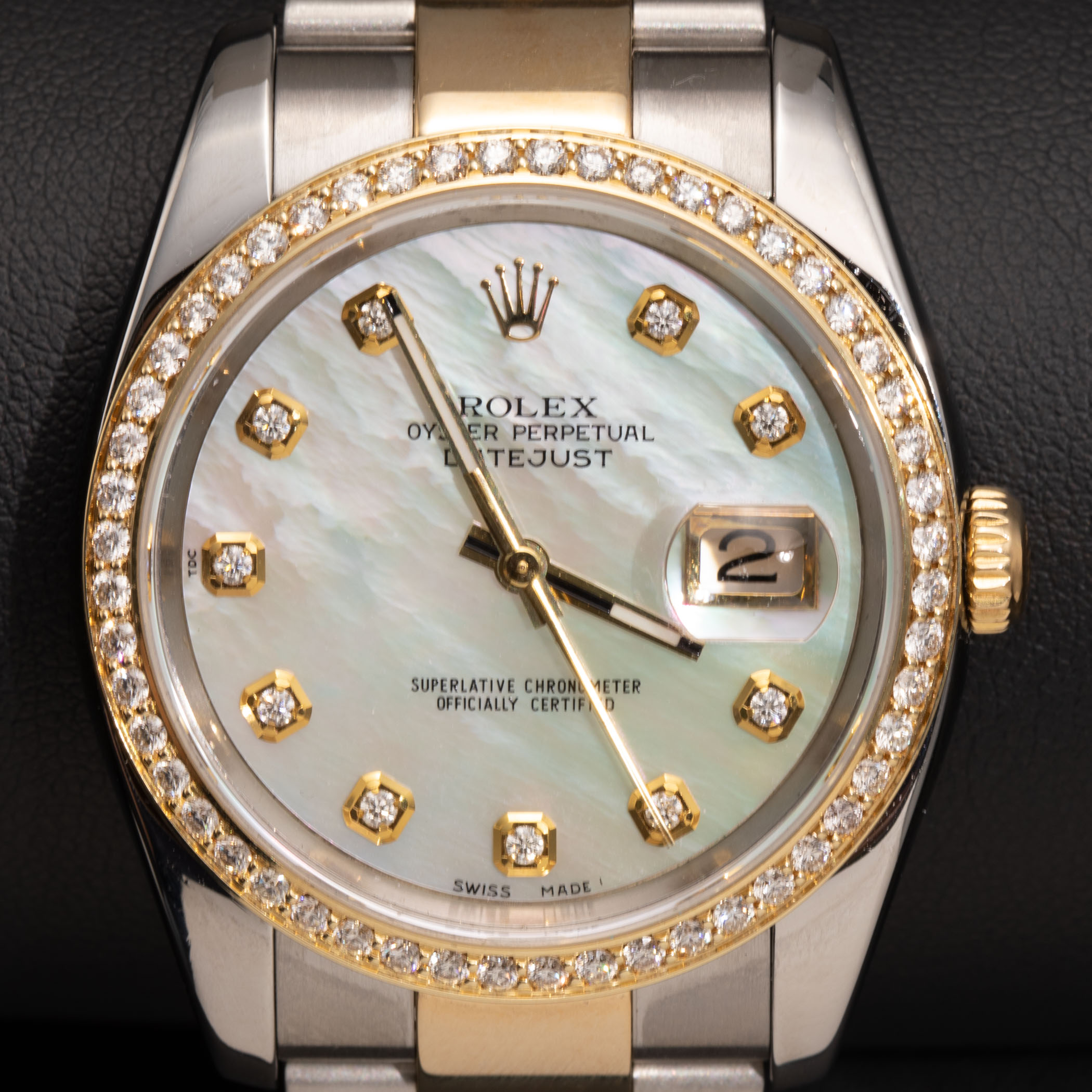 Rolex Datejust Watch Factory Diamond Bezel 36mm MOP Dial 116243 | eBay