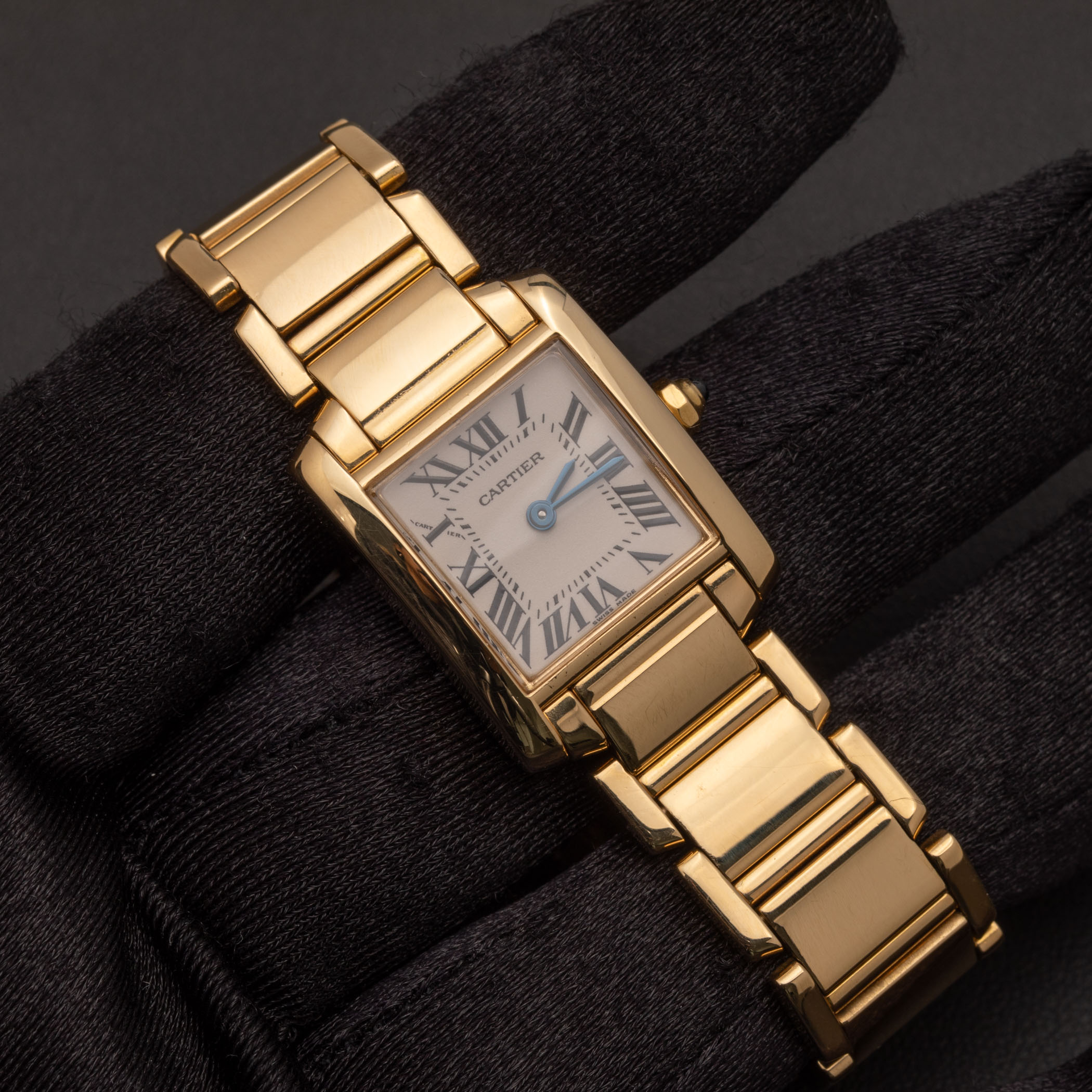 Cartier Watch Tank Française 20mm Small 18K Yellow Gold 2385 | eBay