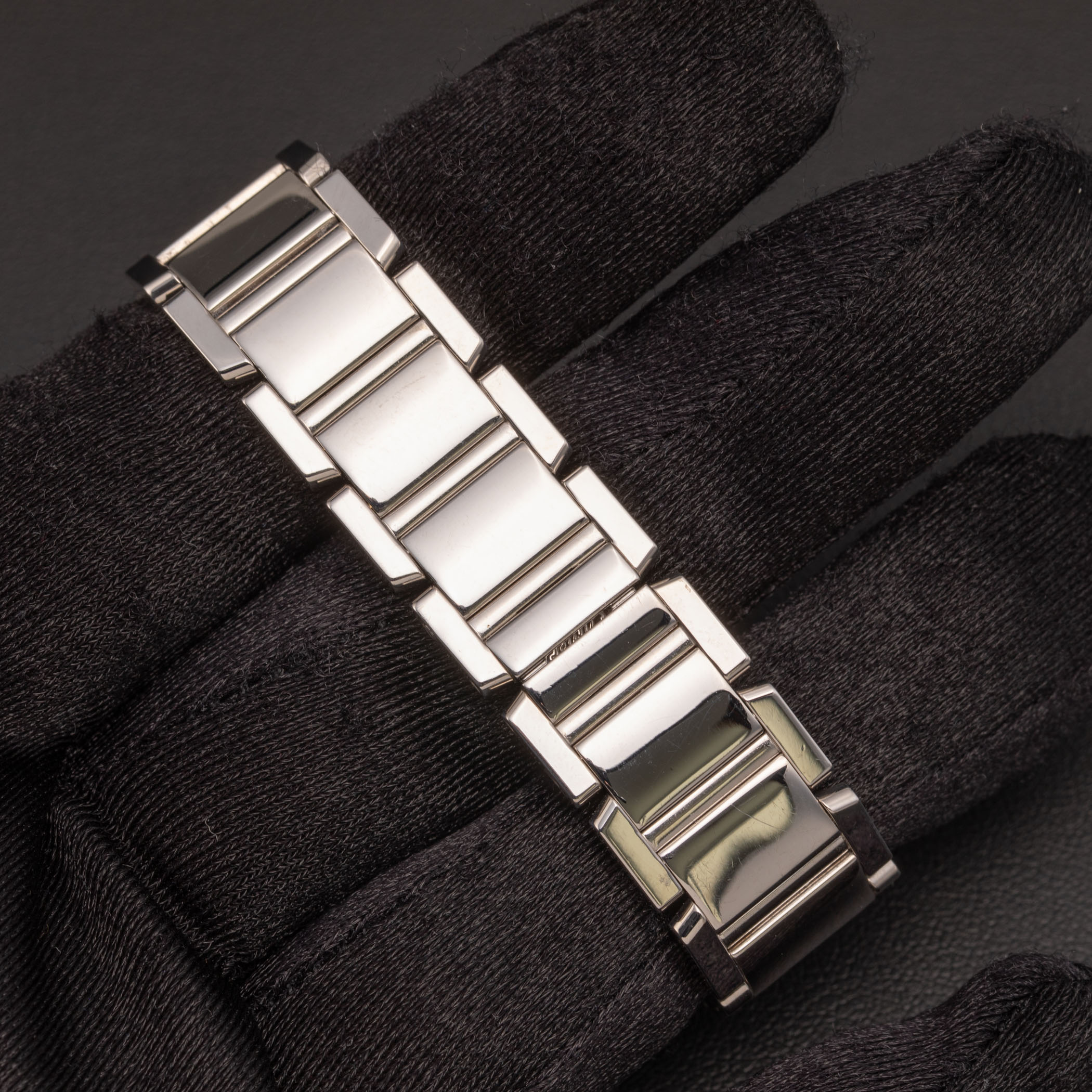Cartier Watch 18K White Gold Double C Motif Dial 20mm Blue Cadran