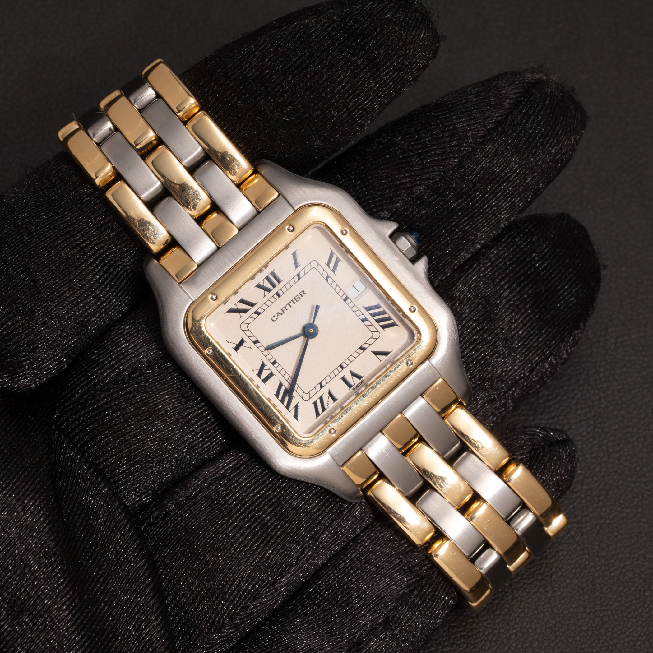 Panthere de Cartier Watch Jumbo Three-Row 18K Gold & Steel 83957