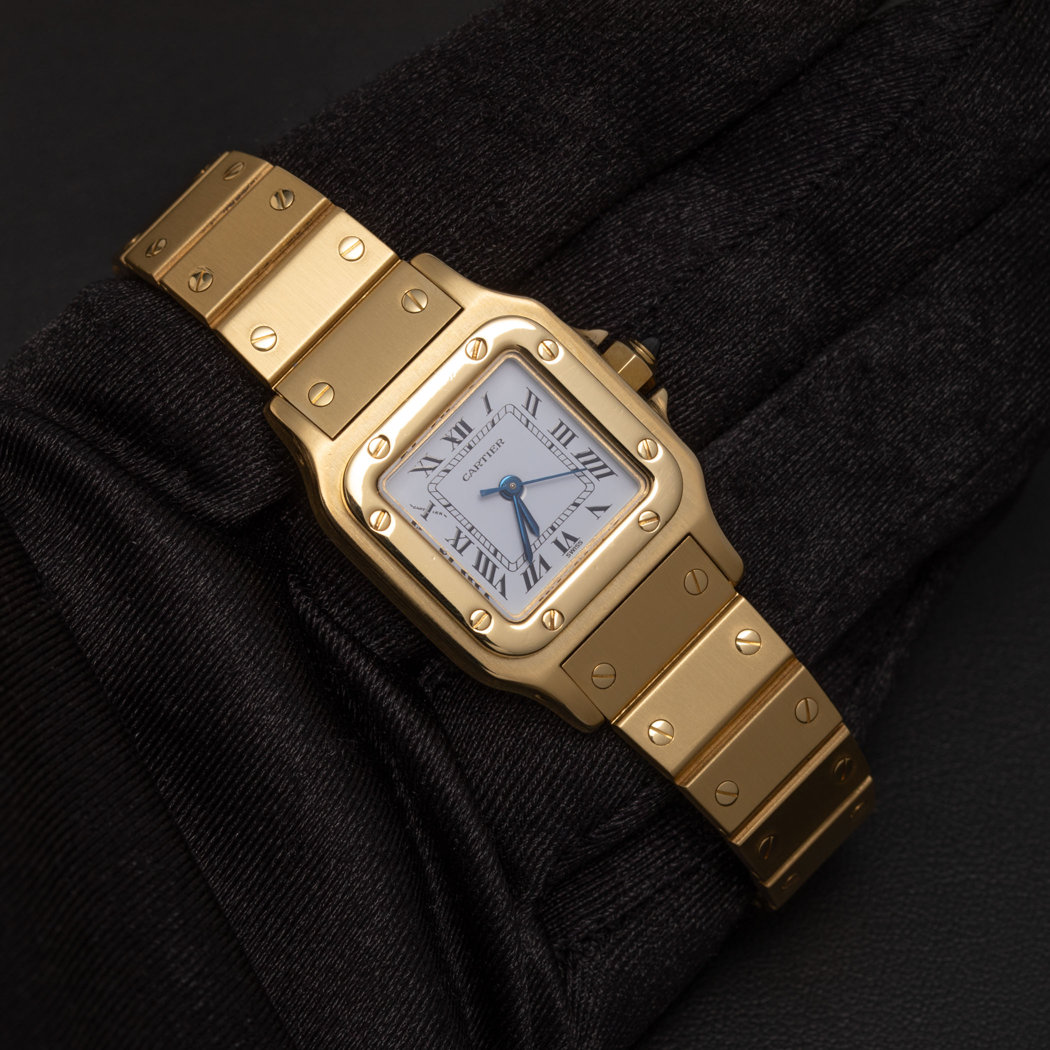 Cartier Watch Santos Carrée 18K Yellow Gold 24mm 0901 | eBay