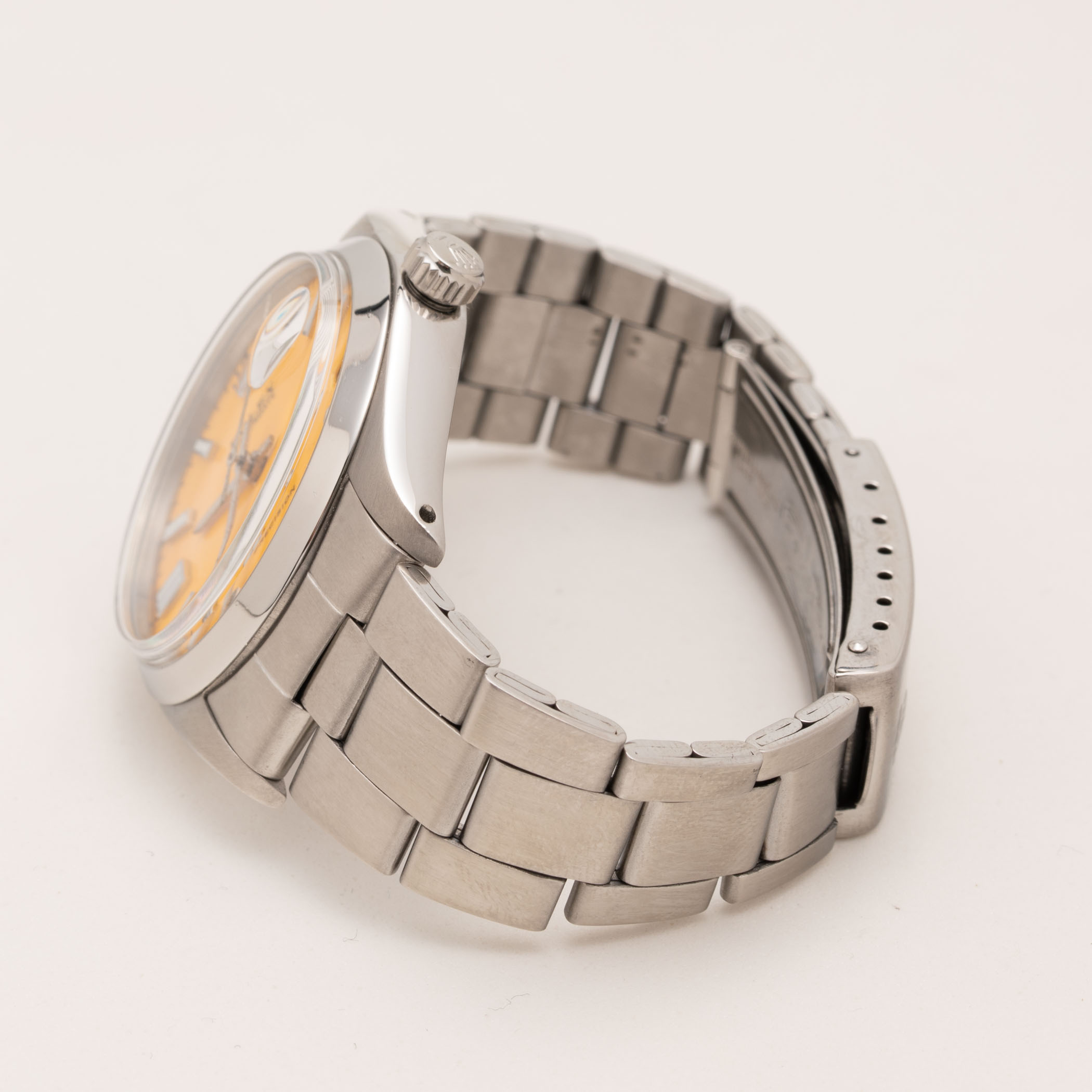 Rolex Watch Oysterdate Precision Smooth Bezel 34mm Orange Dial