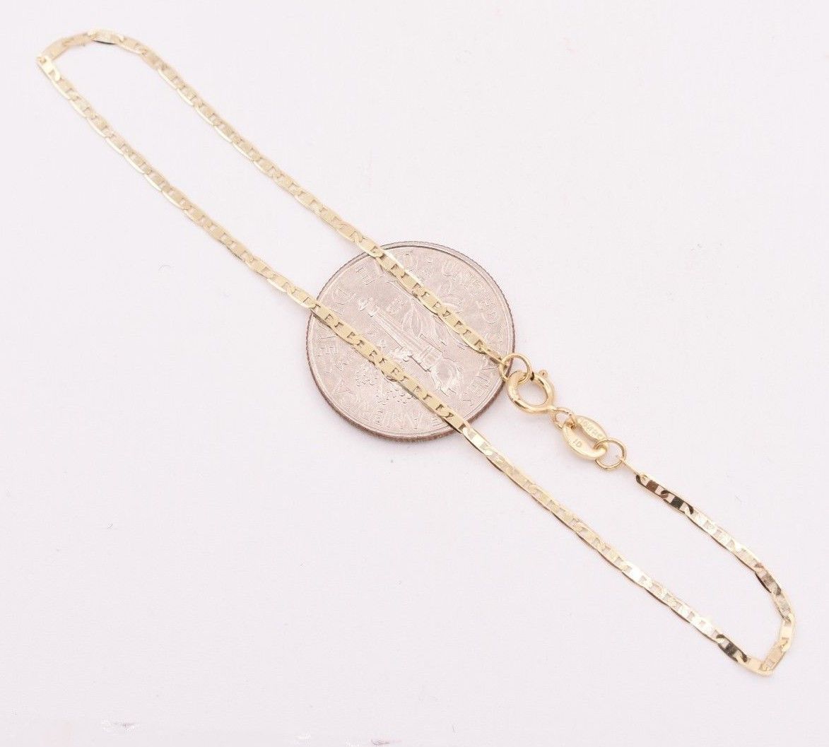 Collana Catena Mariner In Oro Giallo 10K, Larghezza 1.2 Mm, Lunghezza 40,6 Cm