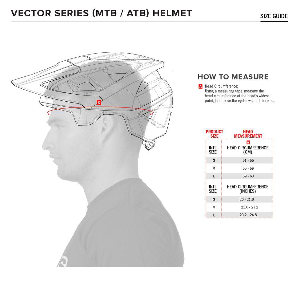 Alpinestars Vector Tech MIPS Bicycle Helmet - size chart