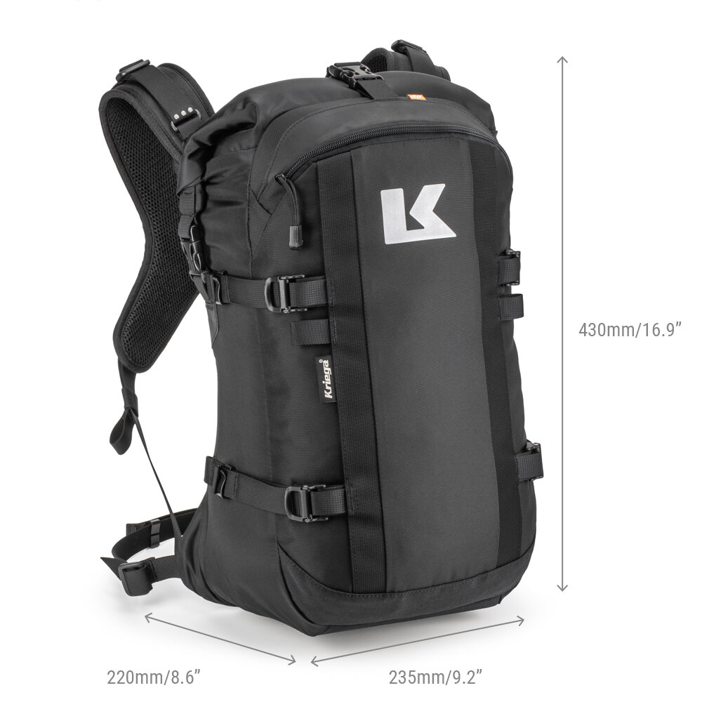 Kriega R22 Riding Backpack - Dimensions